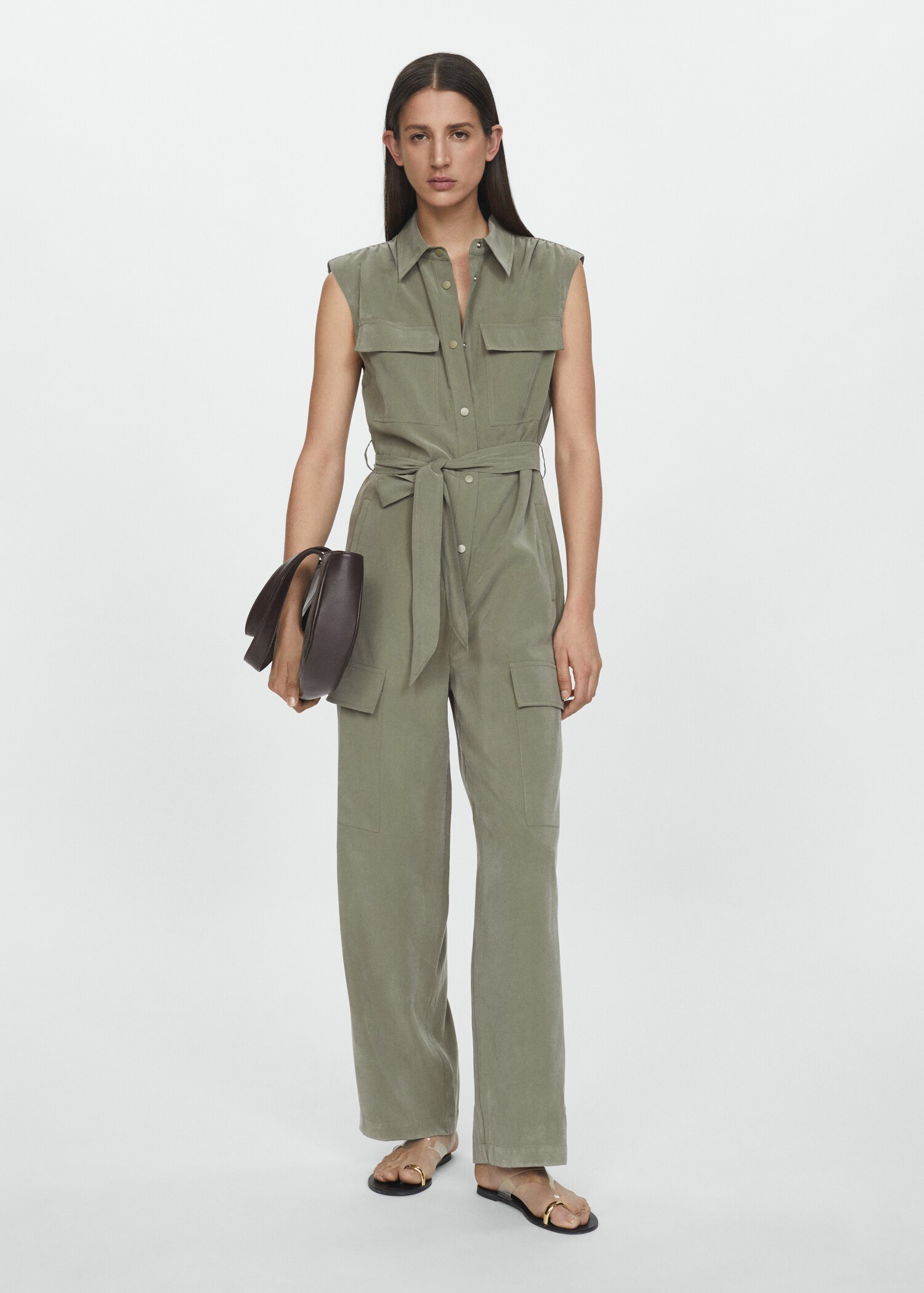 Cargo jumpsuit with pockets - Details of the article 9