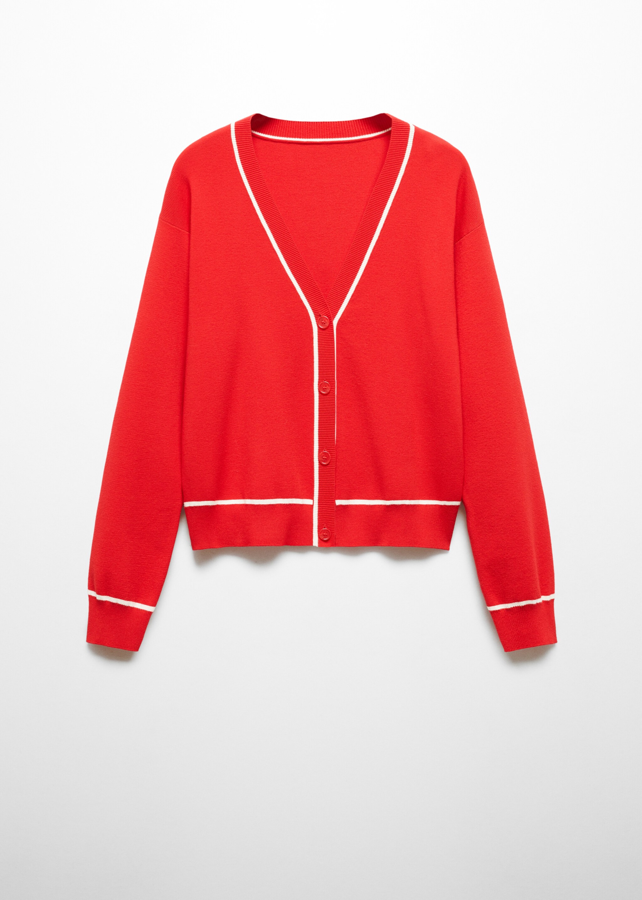 Cardigan mit Kontrastborten - Artikel ohne Model