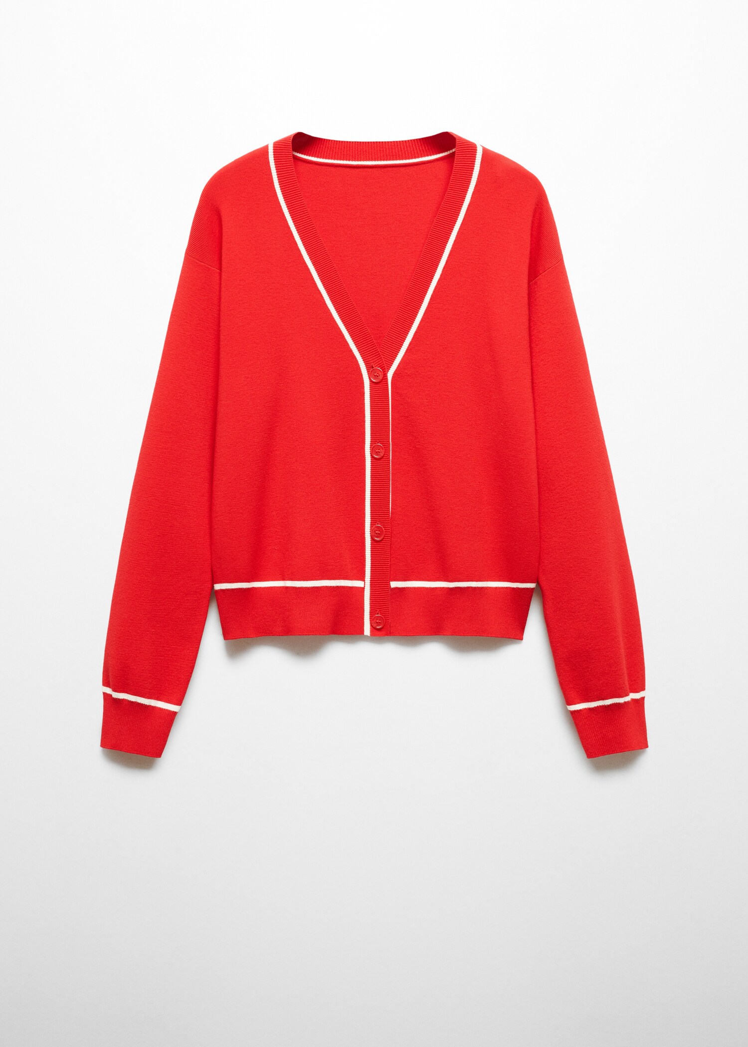 Cardigan mit Kontrastborten - Artikel ohne Model