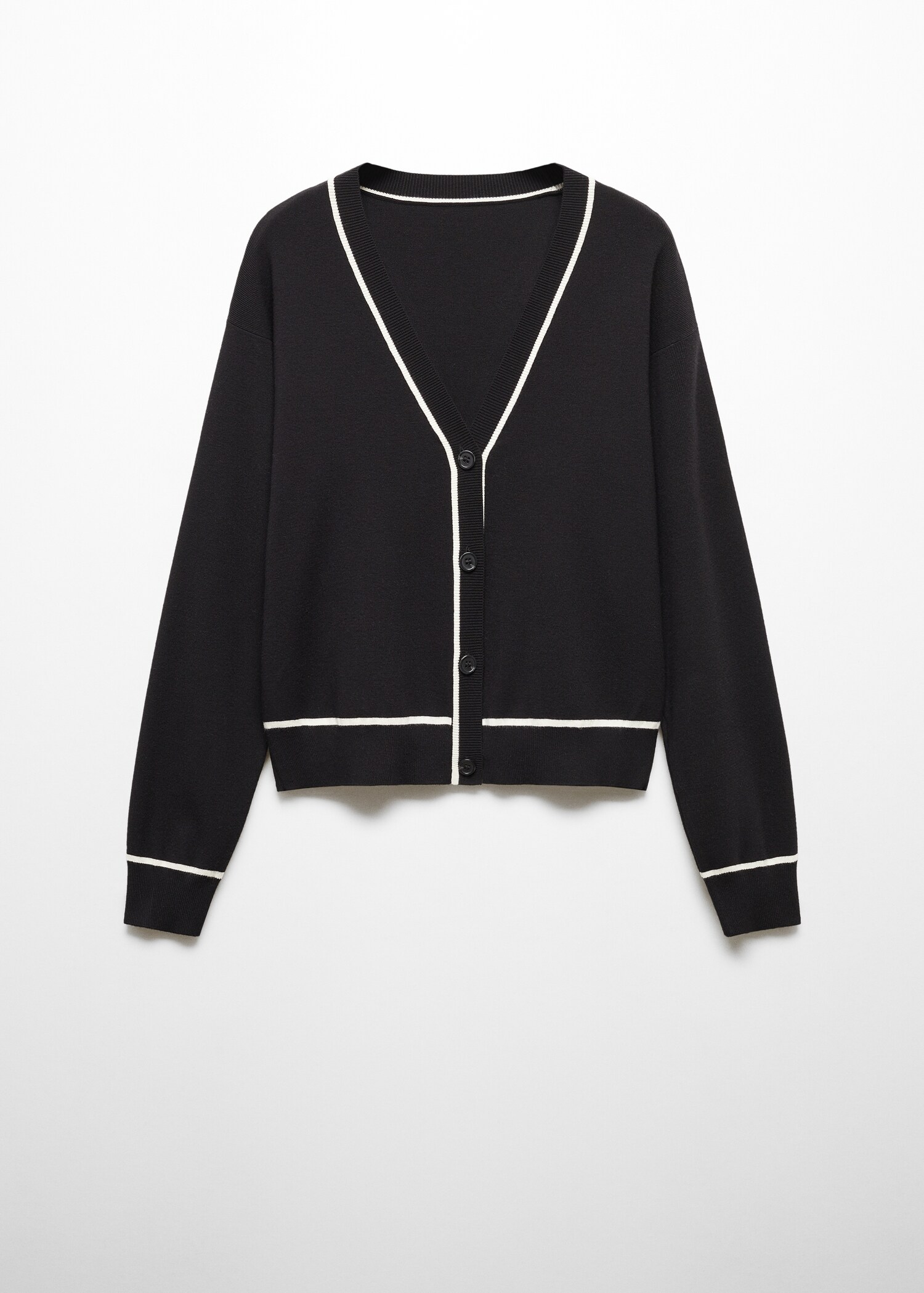 Cardigan mit Kontrastborten - Artikel ohne Model