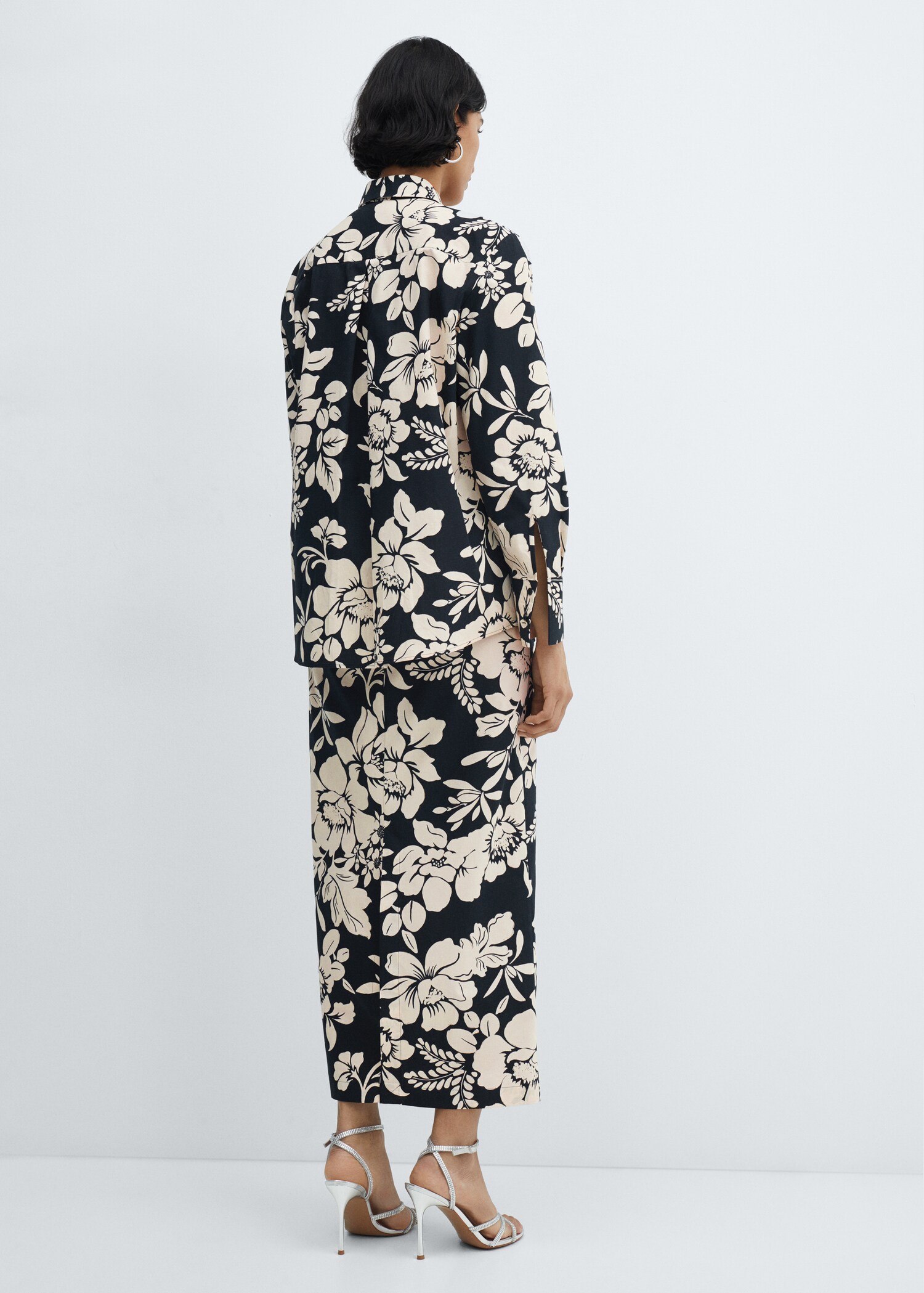 100% cotton floral-print shirt - Reverse of the article