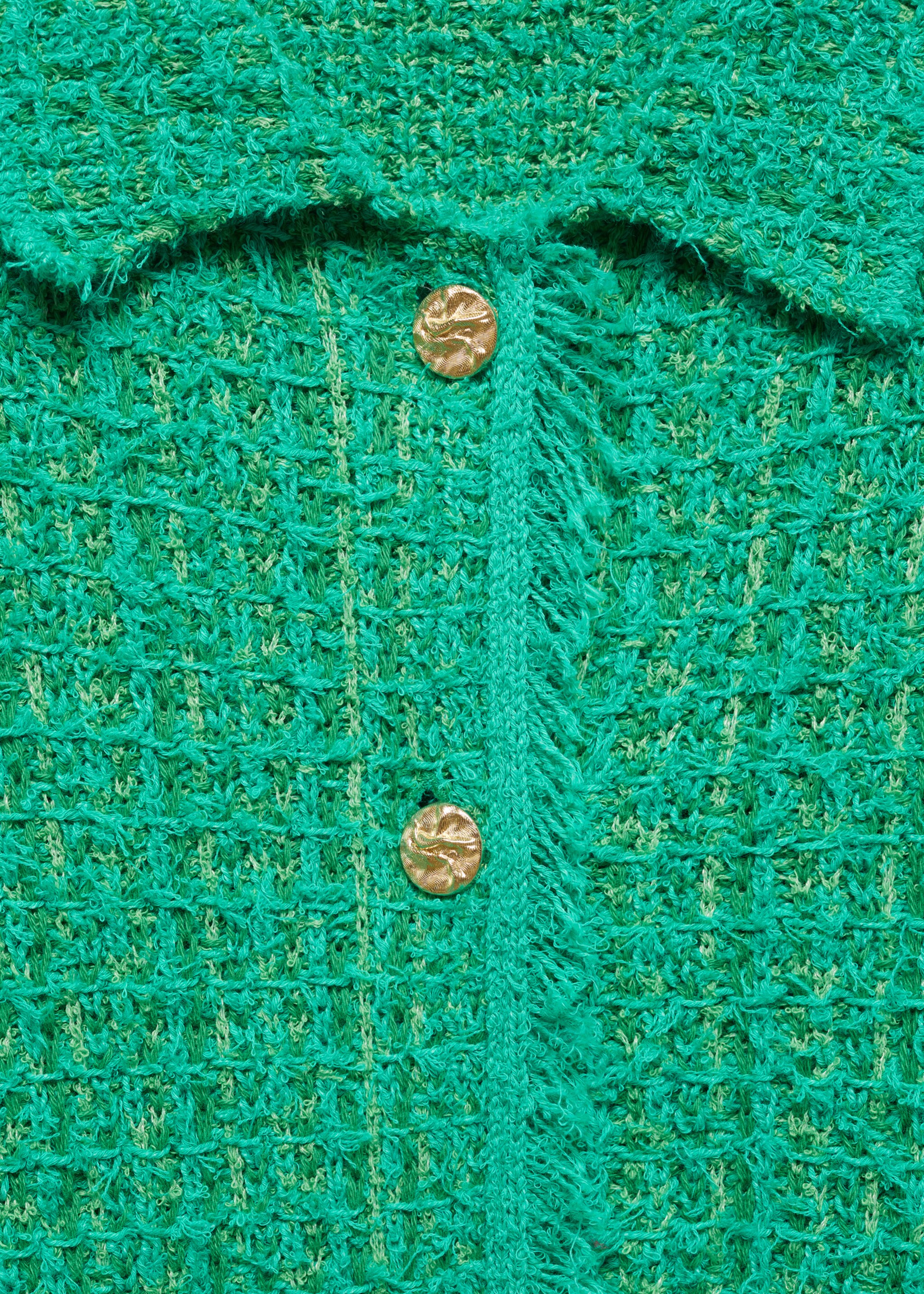 Polo-neck tweed cardigan - Details of the article 8