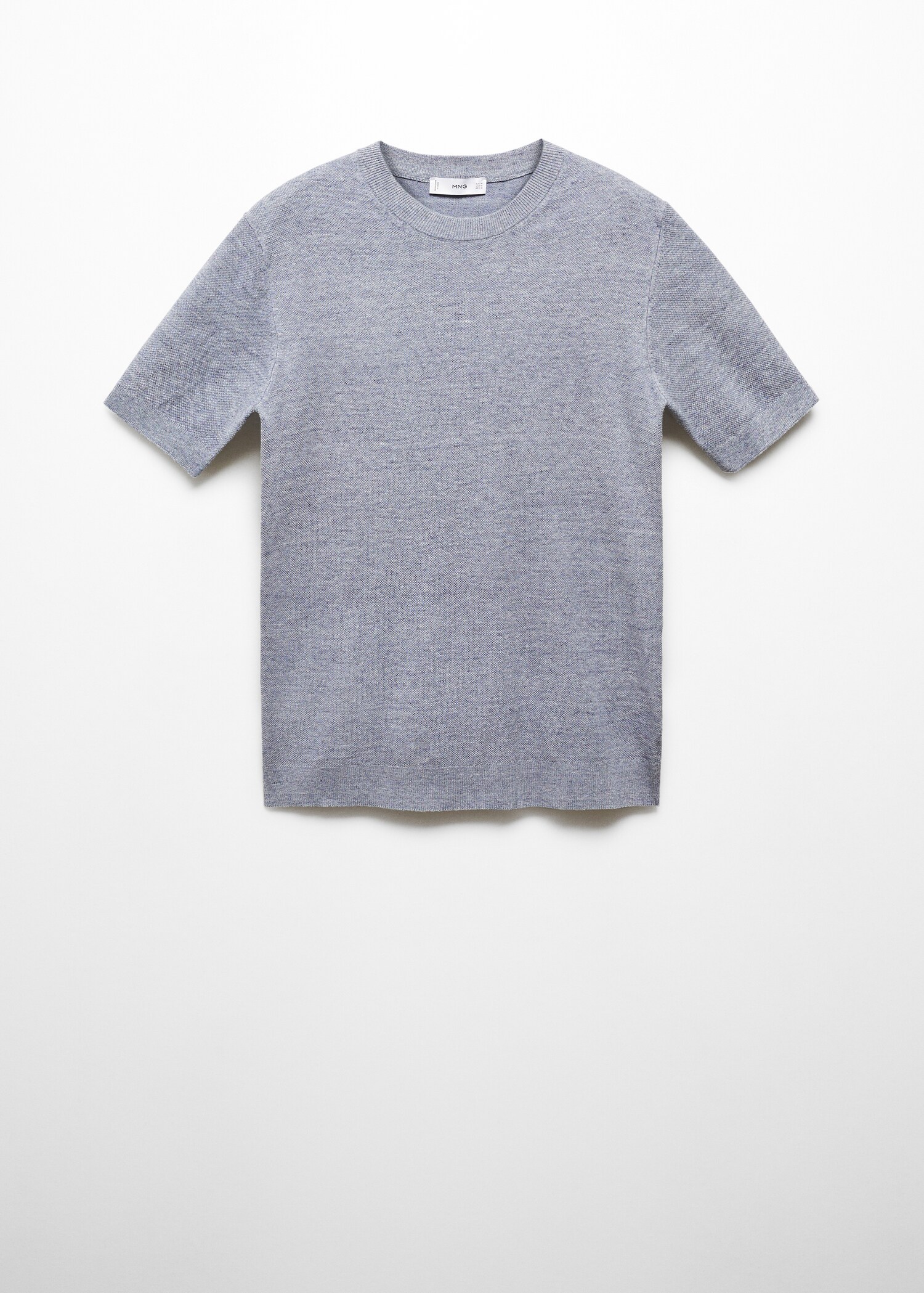 Structured cotton knit t-shirt - Article without model
