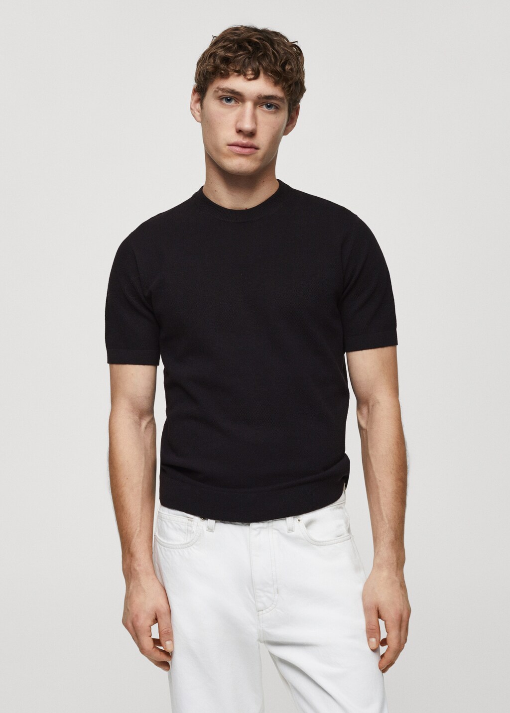 ★ PUMA★ Bias cut rib knit short sleeve t-shirt chamomile PUMA Mens Oversized Logo Crew Neck Short Sleeve Casual Tops