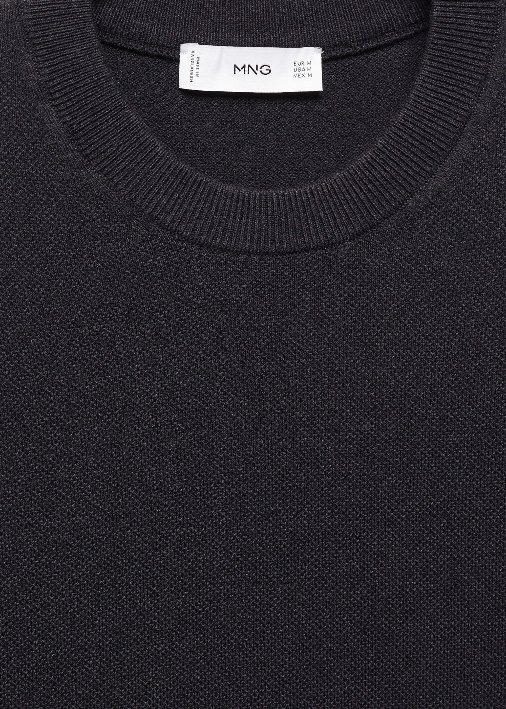 T-shirt de malha de algodão com estrutura - Pormenor do artigo 8