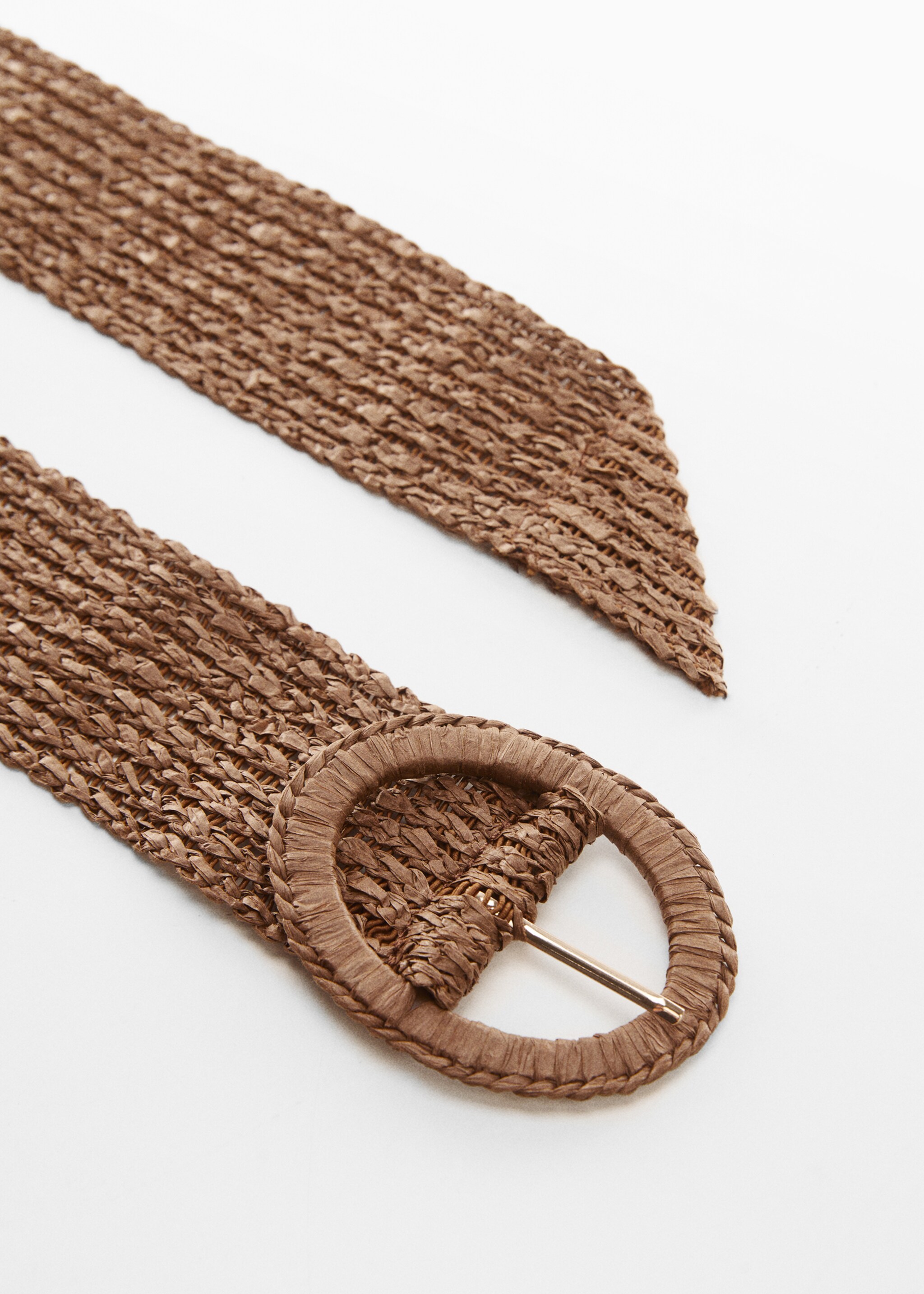 Raffia buckle belt - Medium plane