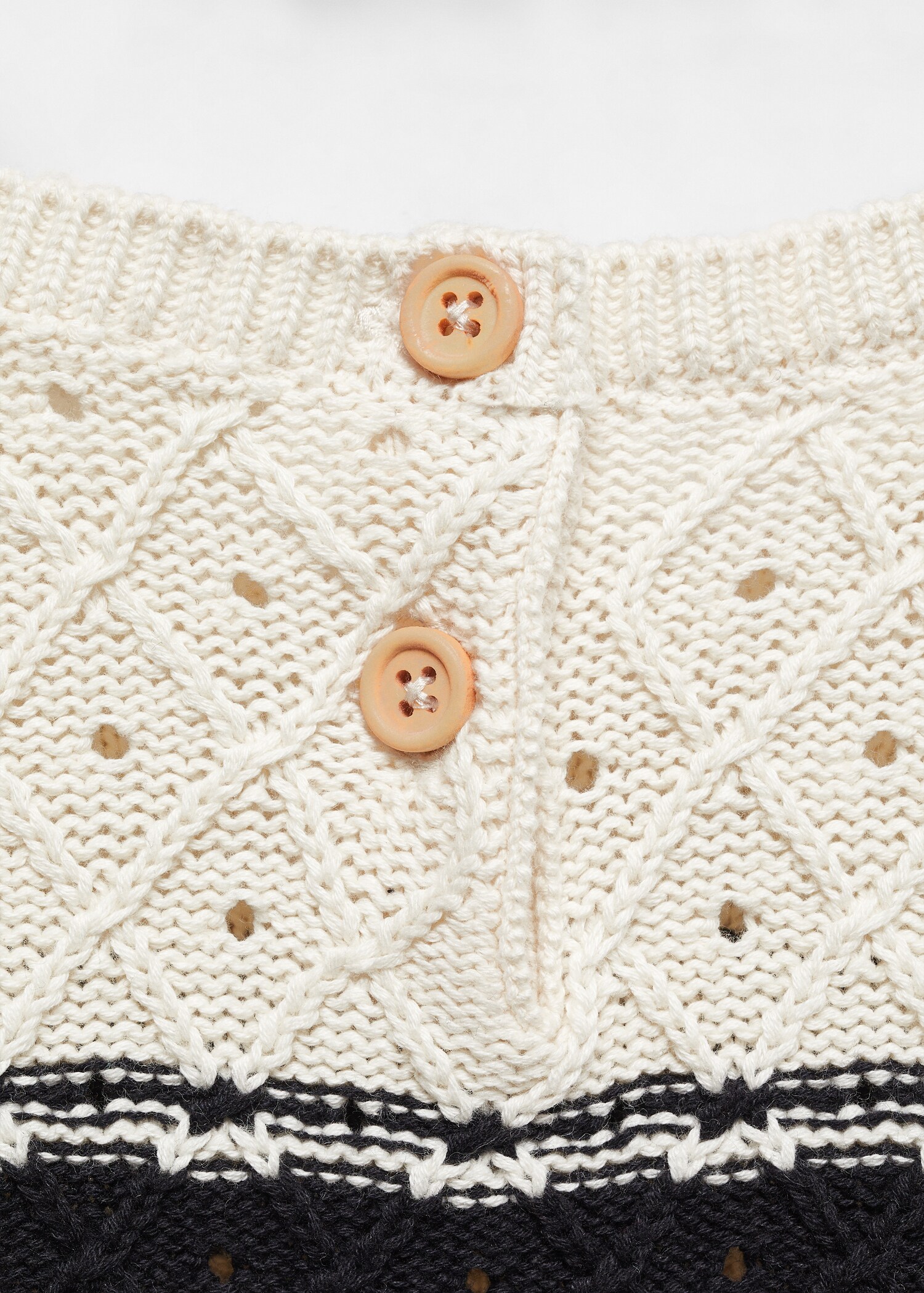 Gestreifter Lochstrickpullover - Detail des Artikels 8