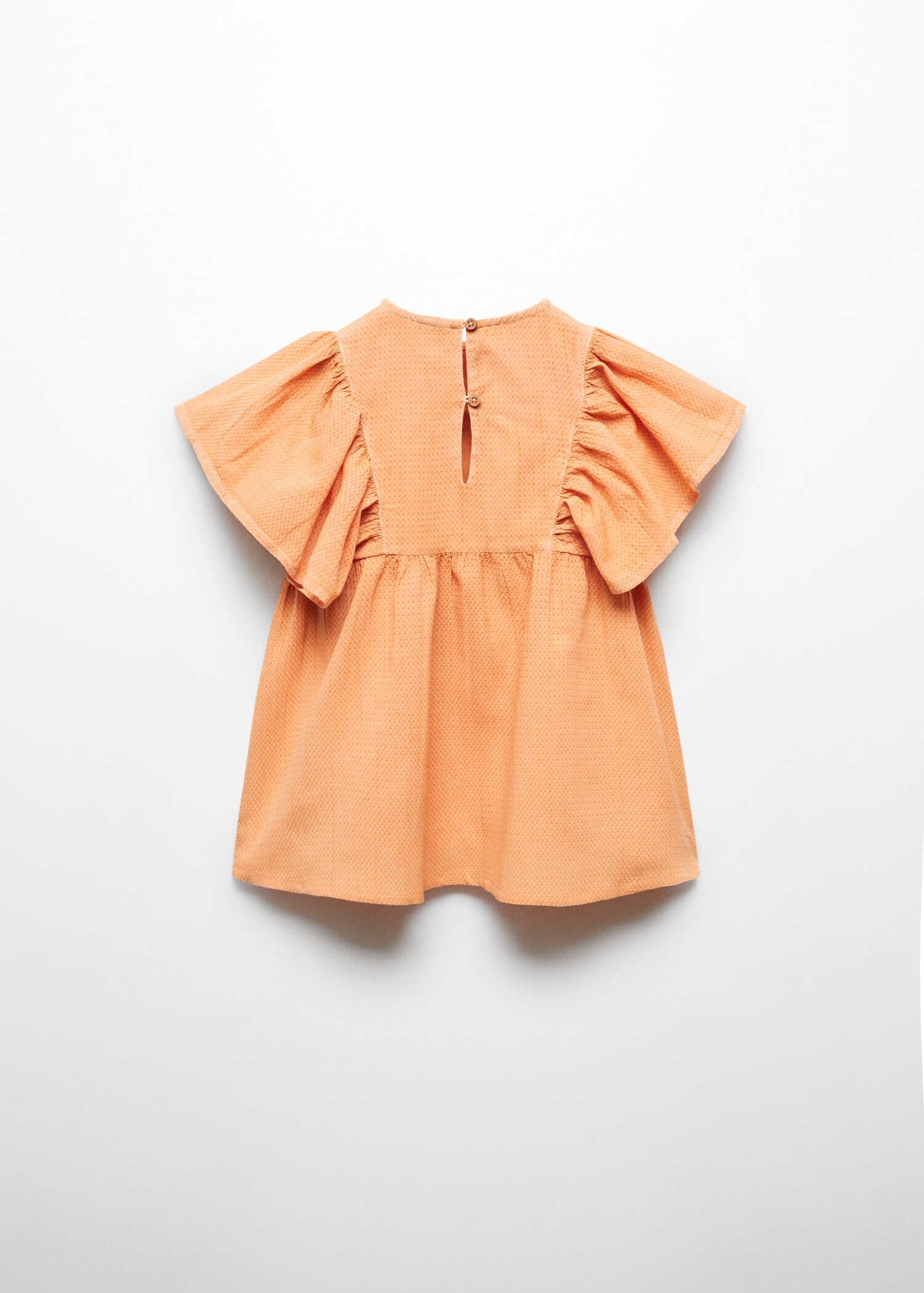 Natural-dye ruffle dress - Reverse of the article