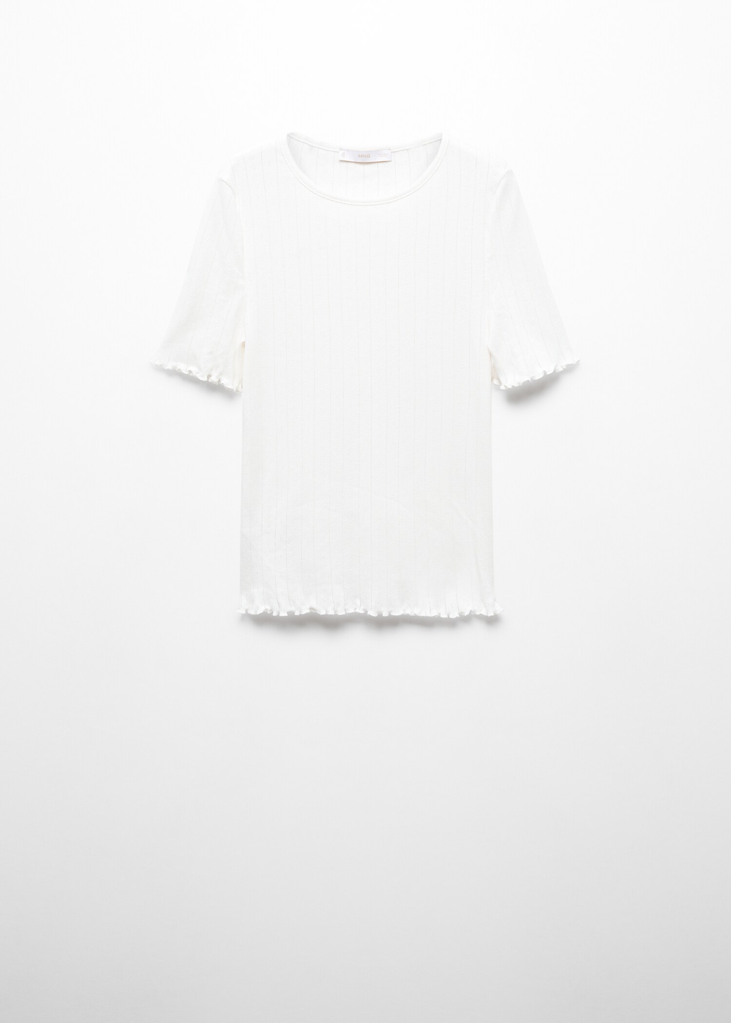T-shirt pyjama coton ourlet froncé - Article sans modèle