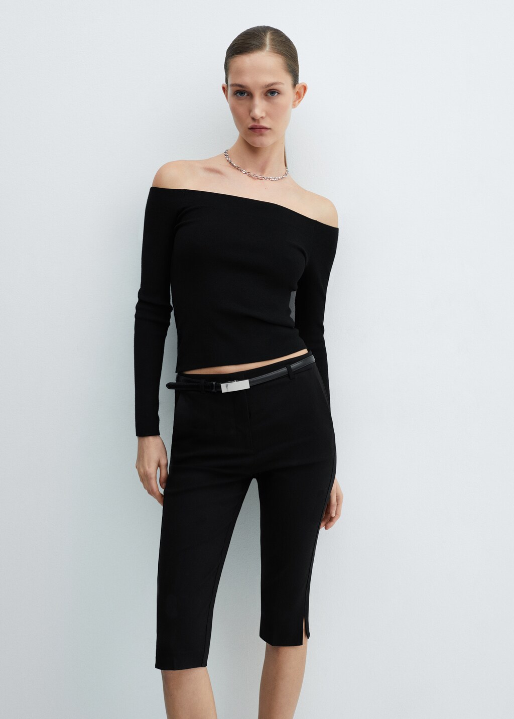 パンツ coyseio DOUBLE CAPRI PANTS BLACK COYSEIO】 DOUBLE CAPRI PANTS BLACK Coyseio Double Capri