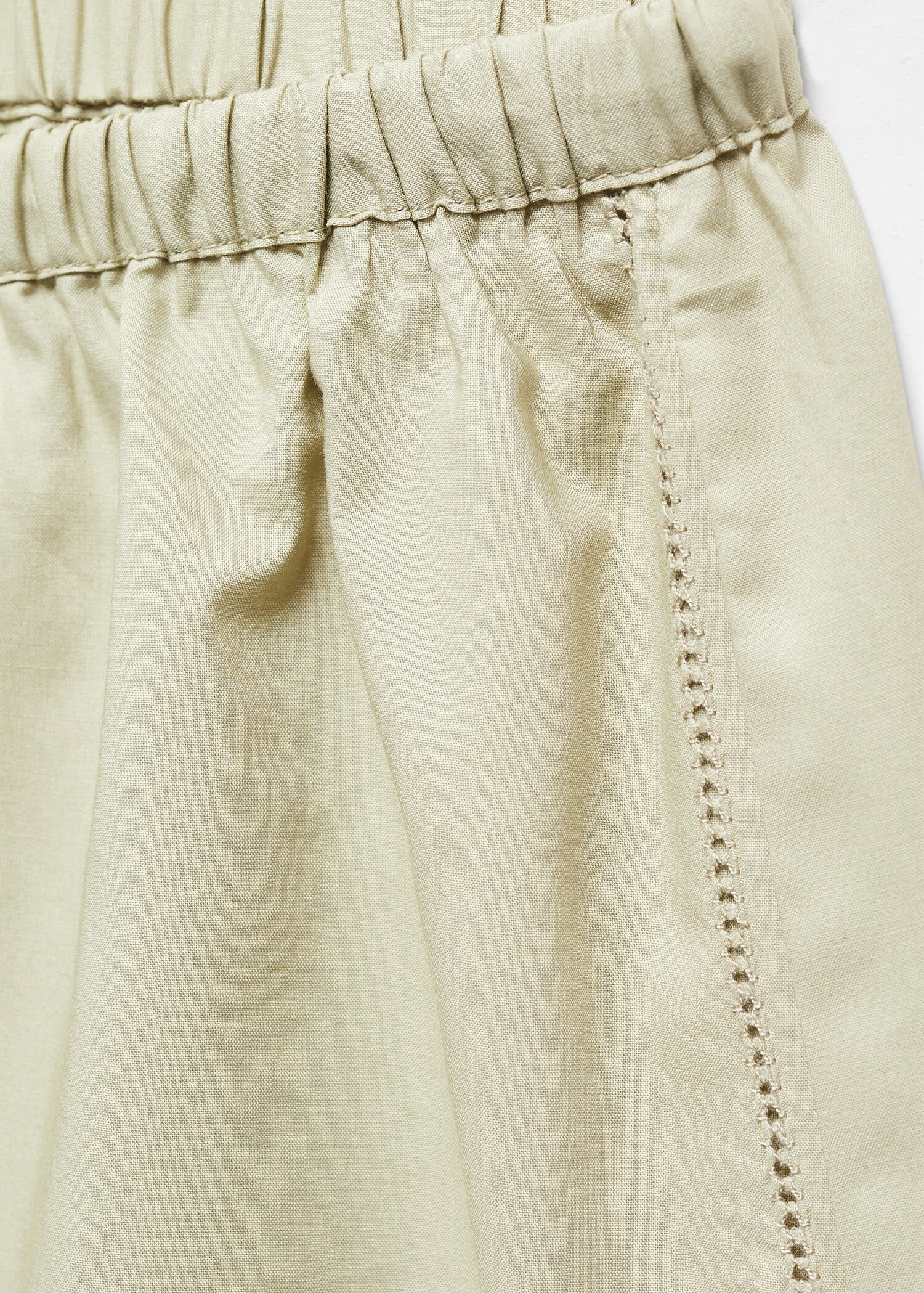 Cotton pyjama shorts with elastic waist - Details of the article 8