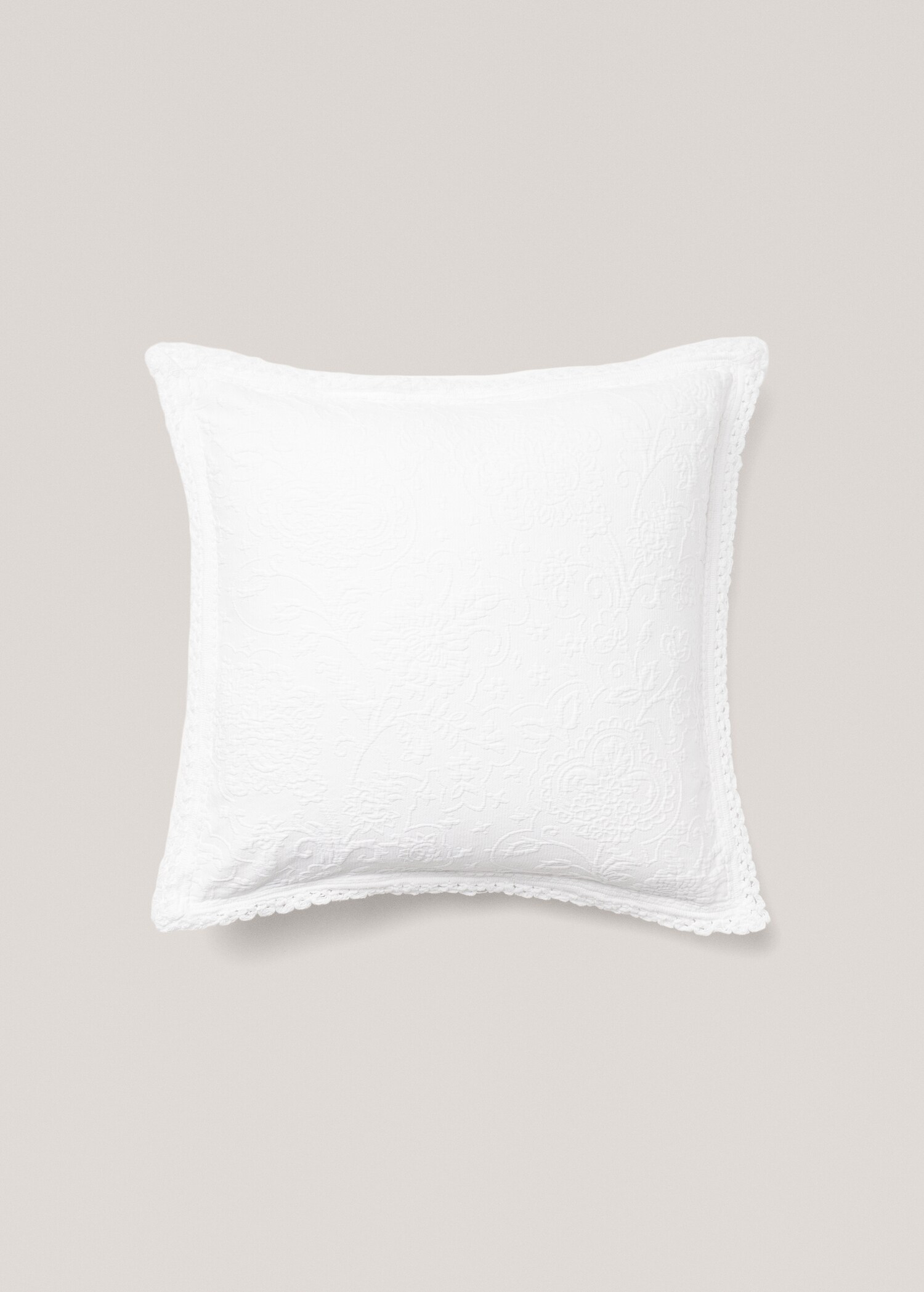 Flower embroidery pillow cover 60X60cm - Article without model