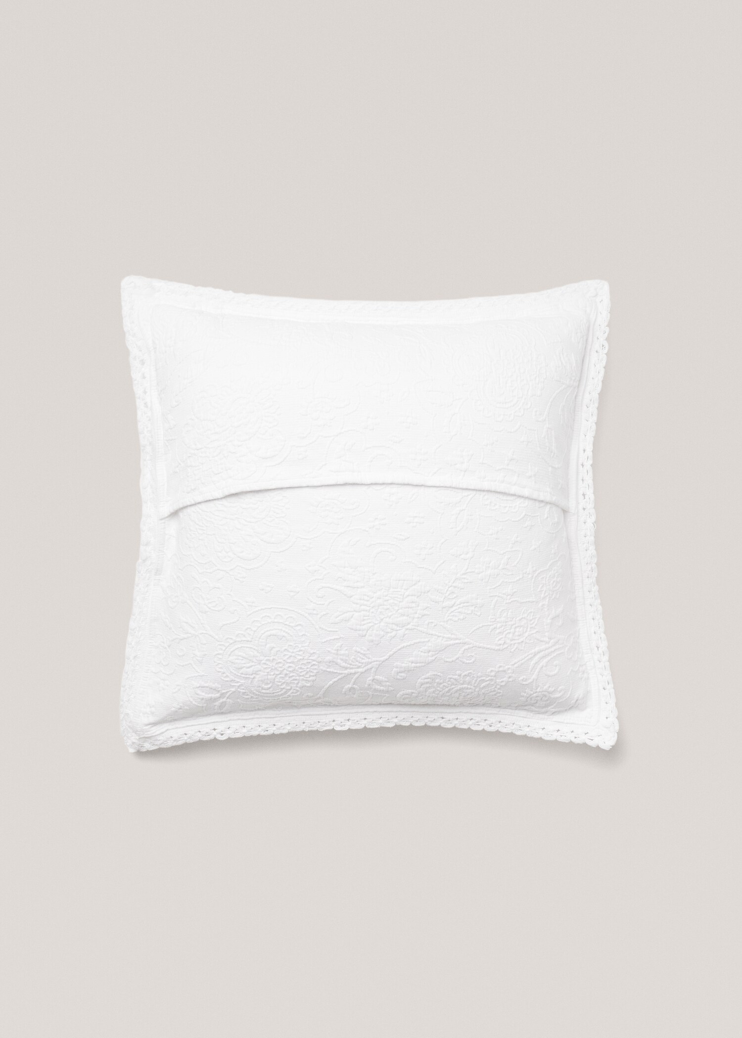 Flower embroidery pillow cover 60X60cm - Details of the article 3