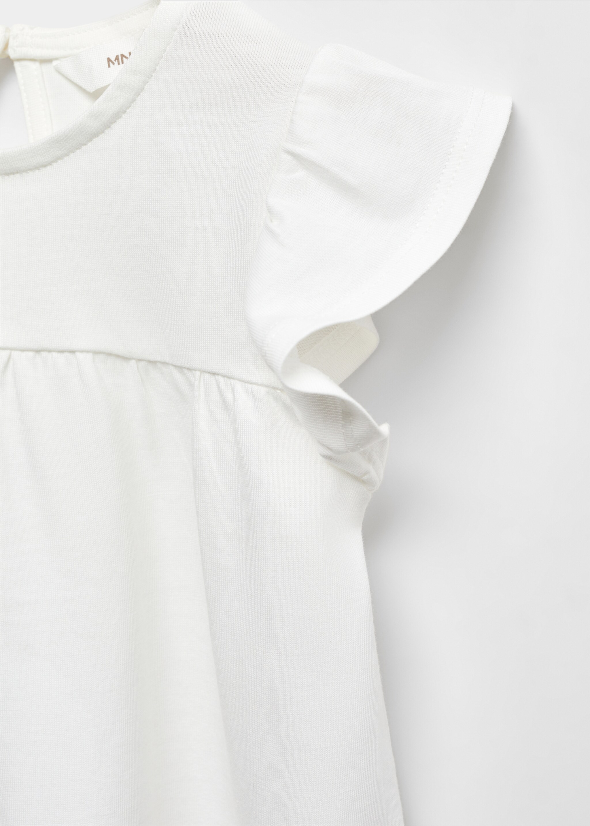 Tričko s volány a výšivkami - Detail zboží 0, Šedobílá. Ref: 67086020-00.