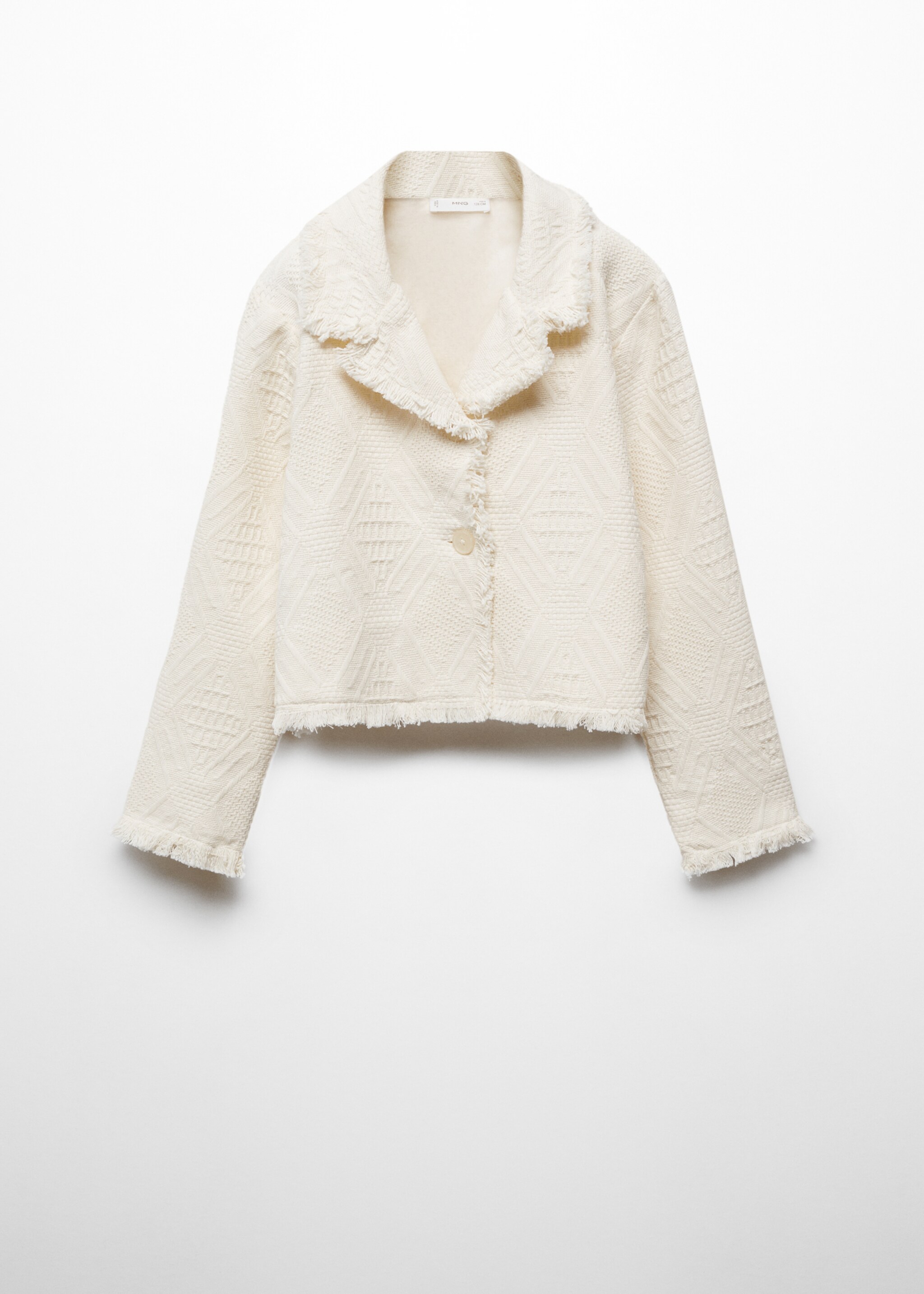 Fringed textured jacket - Article without model