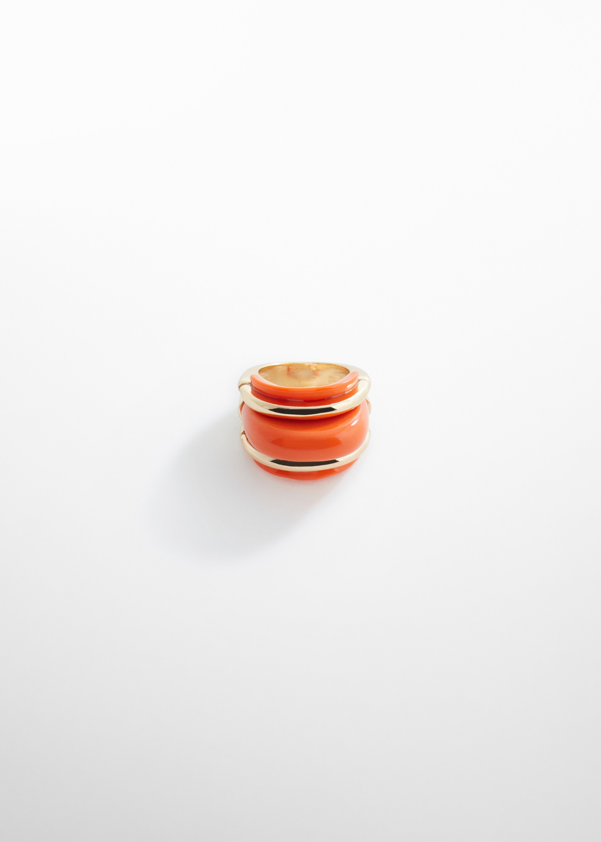 Volume design ring - Article without model, Coral Red. Ref: 67086033-00.