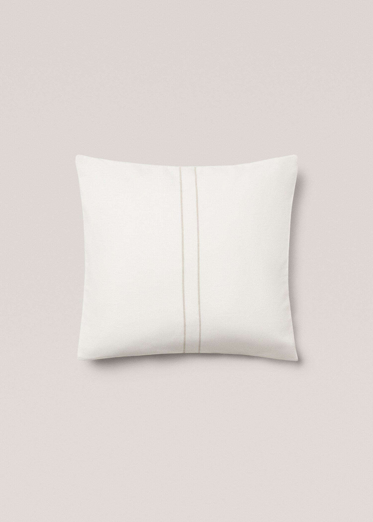Stripe-print cotton linen cushion cover 50x50cm - Article without model