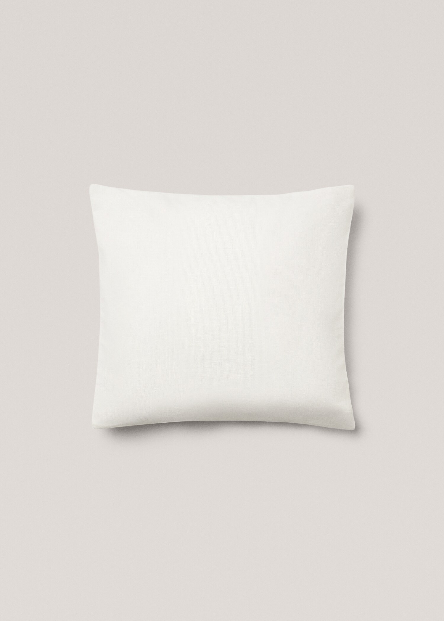 Stripe-print cotton linen cushion cover 50x50cm - Details of the article 1