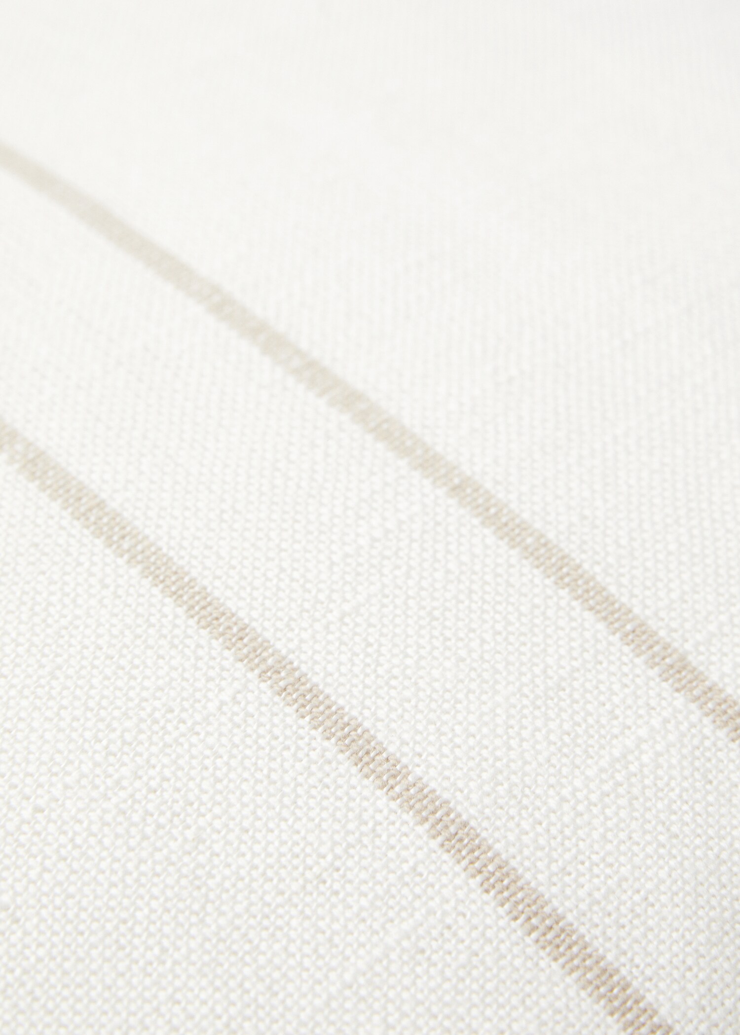Stripe-print cotton linen cushion cover 50x50cm - Details of the article 2