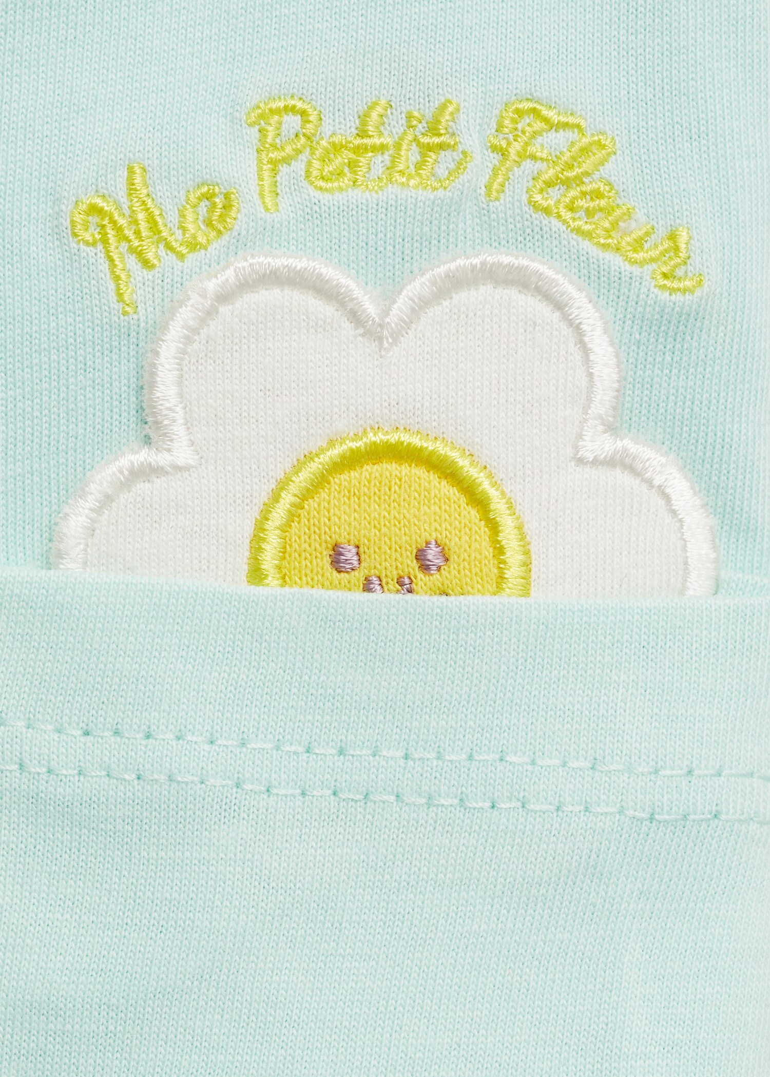 Embroidered detail cotton T-shirt - Details of the article 0