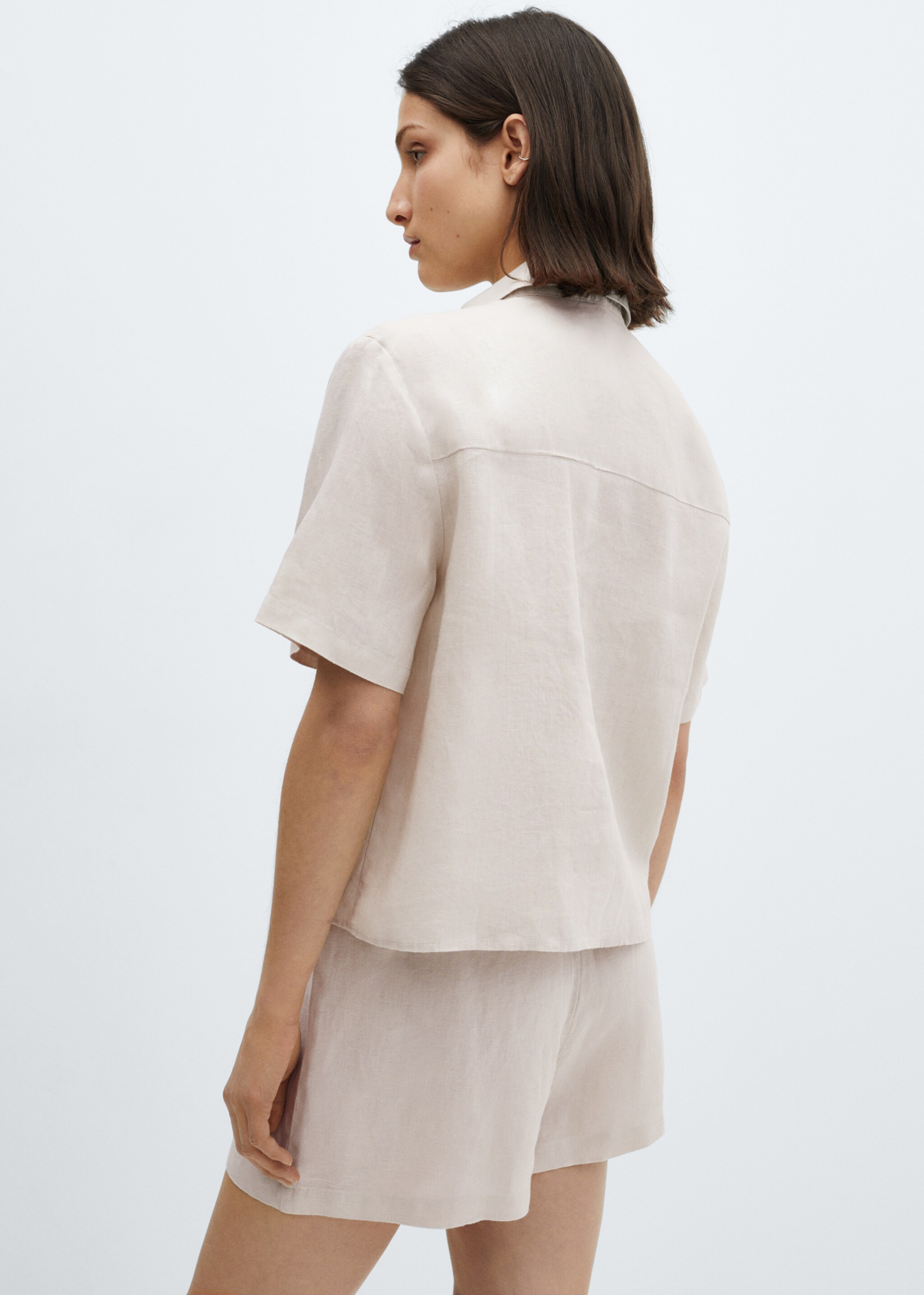 Linen pyjama shirt - Reverse of the article