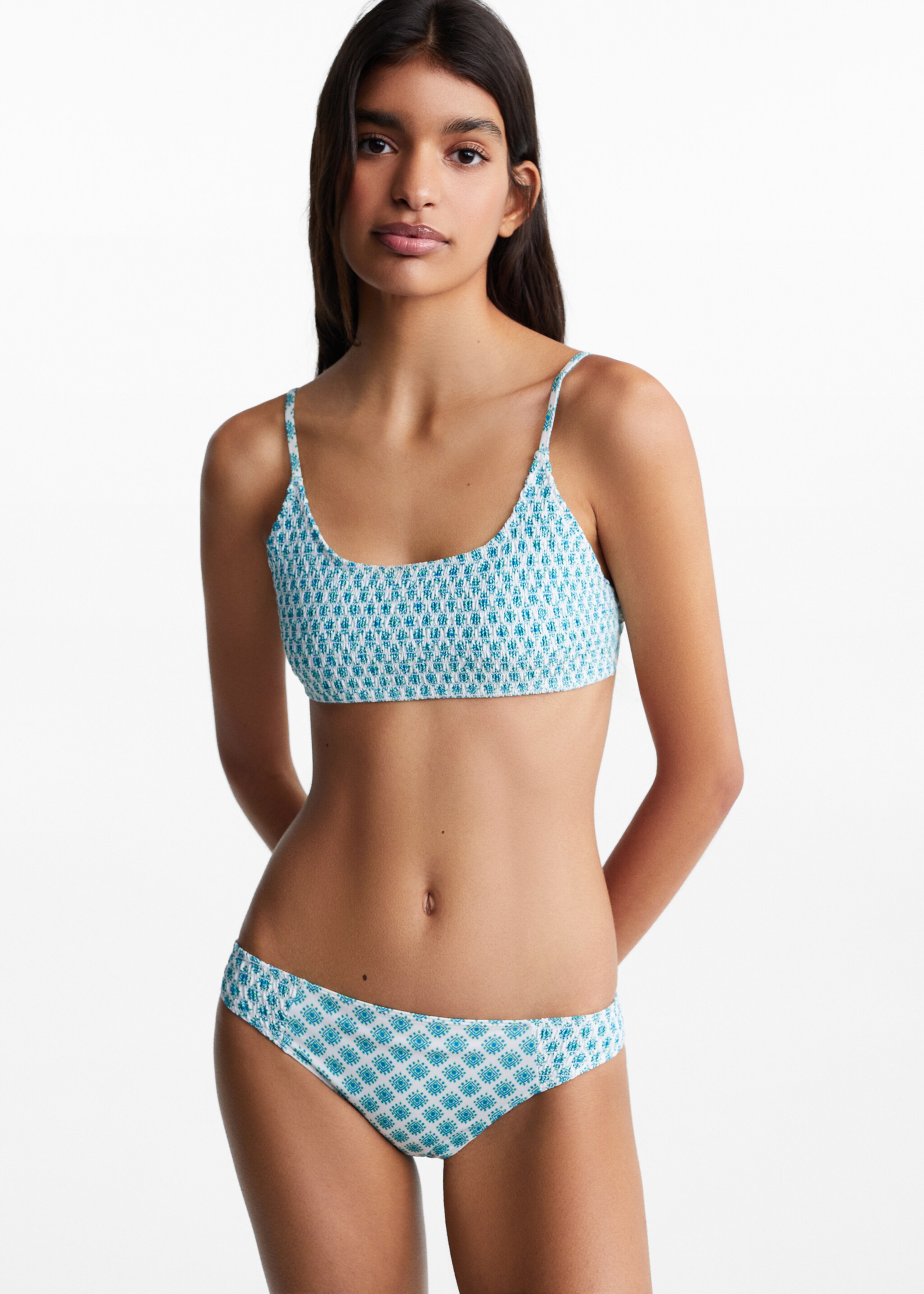 Ruched printed bikini - Medium plane