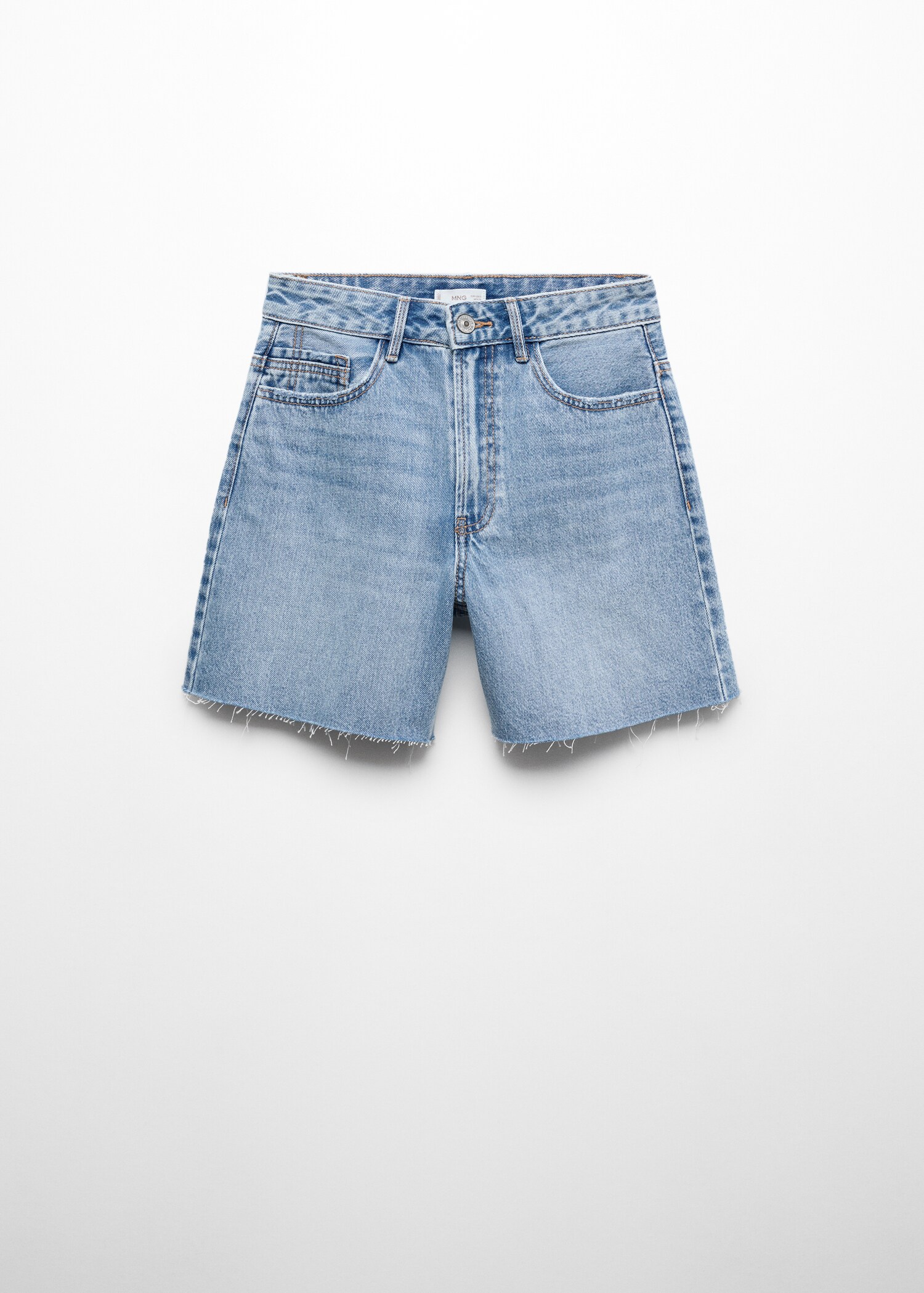 Mid-rise denim shorts - Article without model