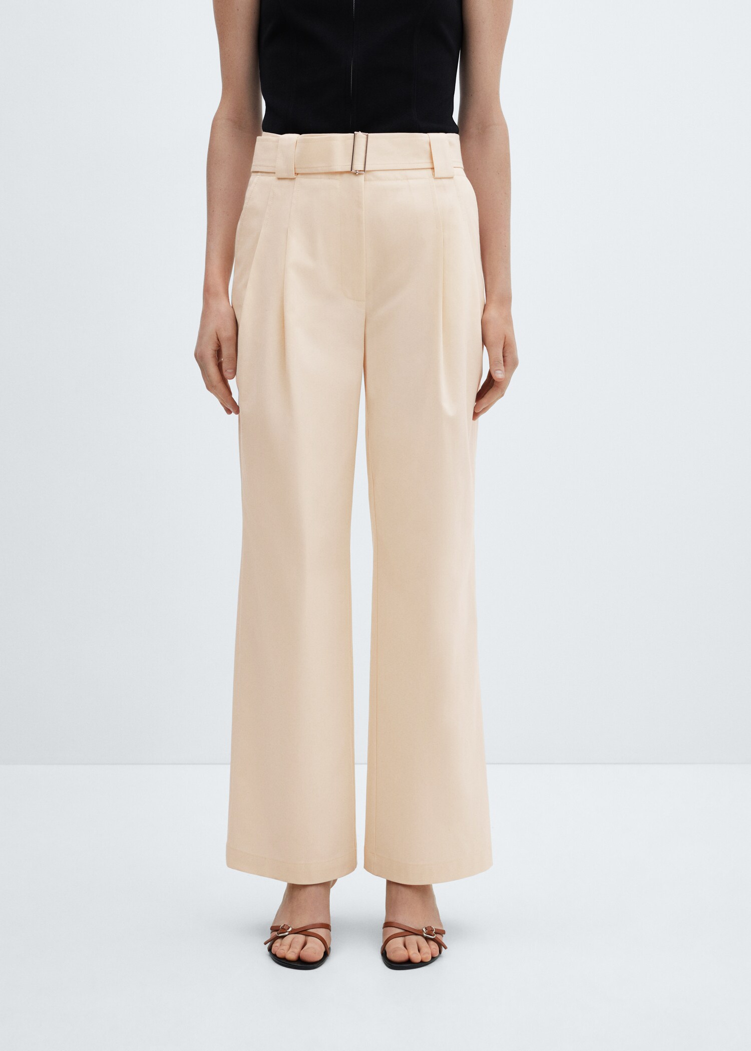 Trousers with belt loops - Medium plane