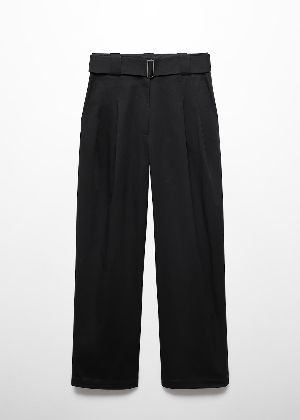 Women's Belted wool pants with utility pockets | Black | Diesel
