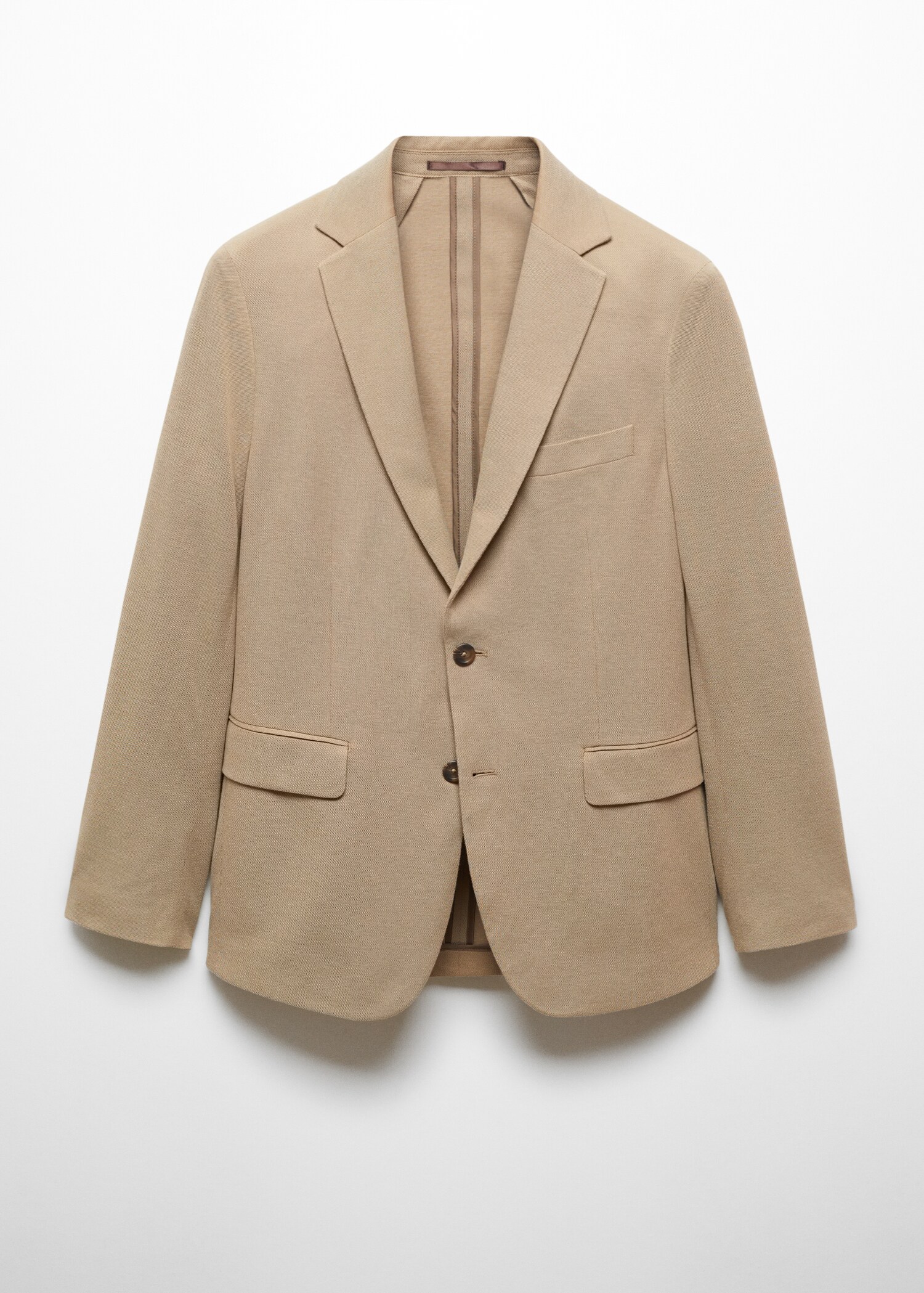 Structured slim fit cotton blazer - Article without model