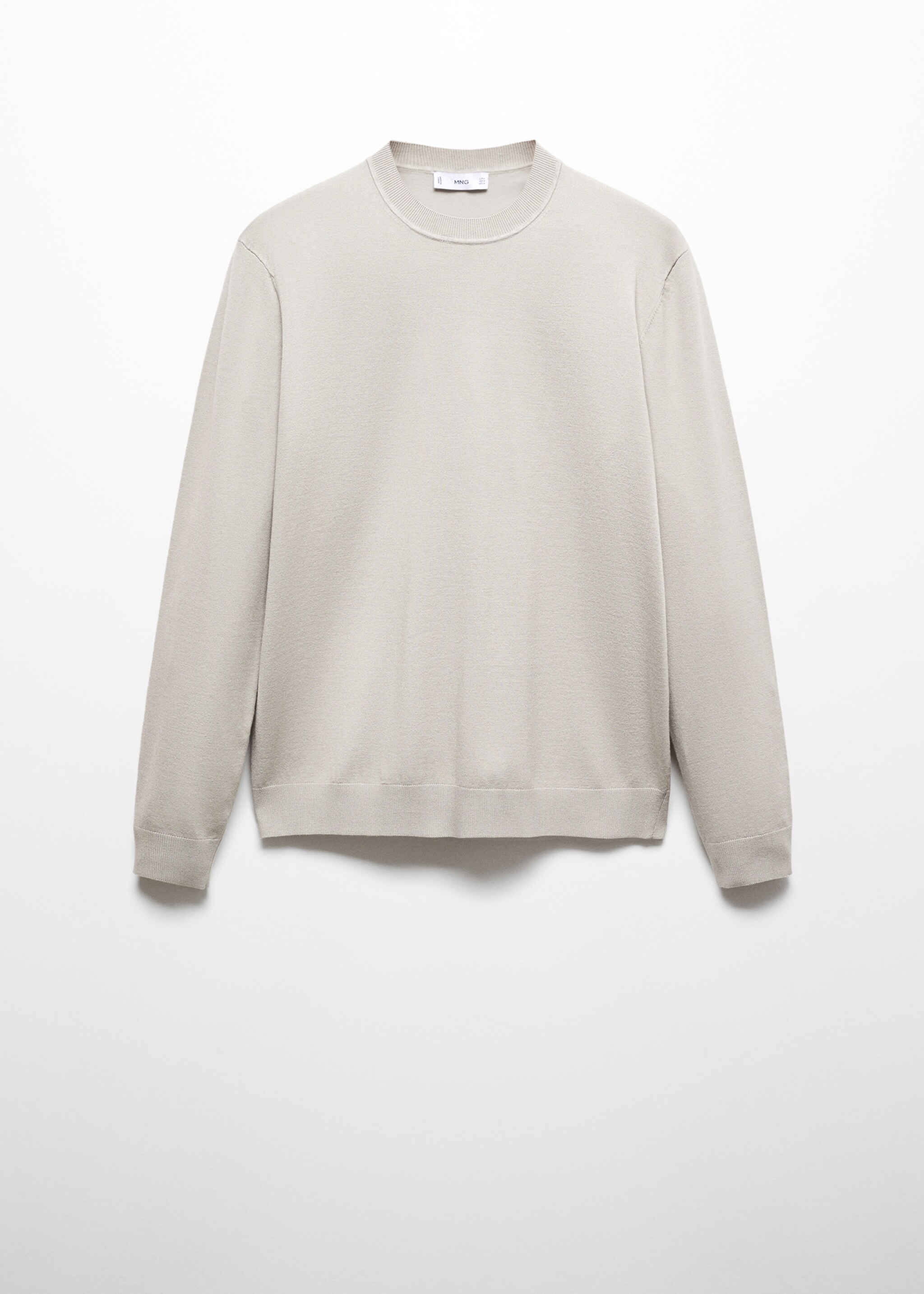 Round-neck cotton knitted sweater - Article without model