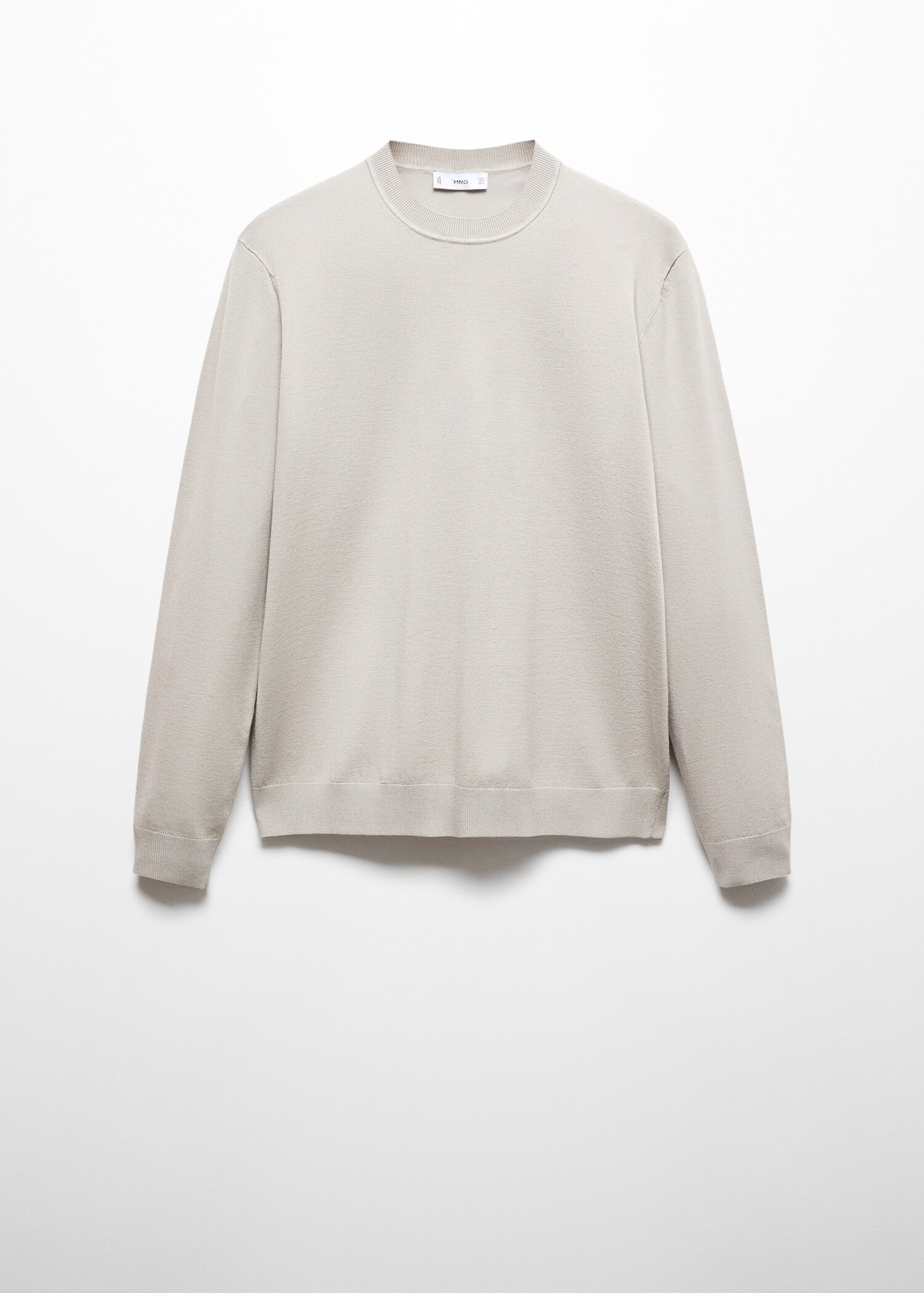 Round-neck cotton knitted sweater - Article without model