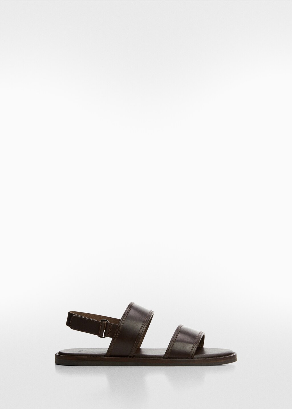 Split leather sandals with buckle - Men | MANGO OUTLET USA