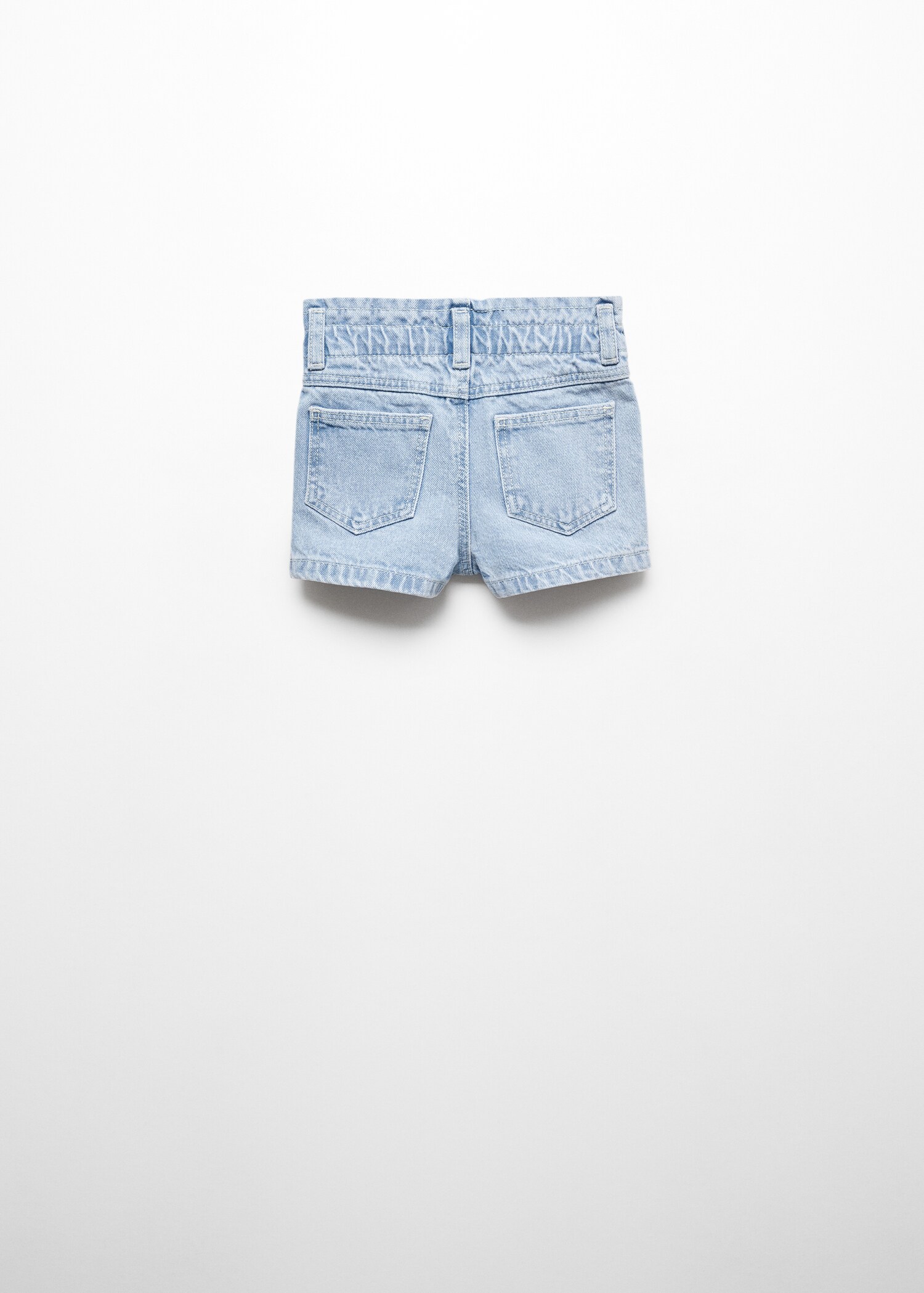 Paperbag denim shorts - Reverse of the article