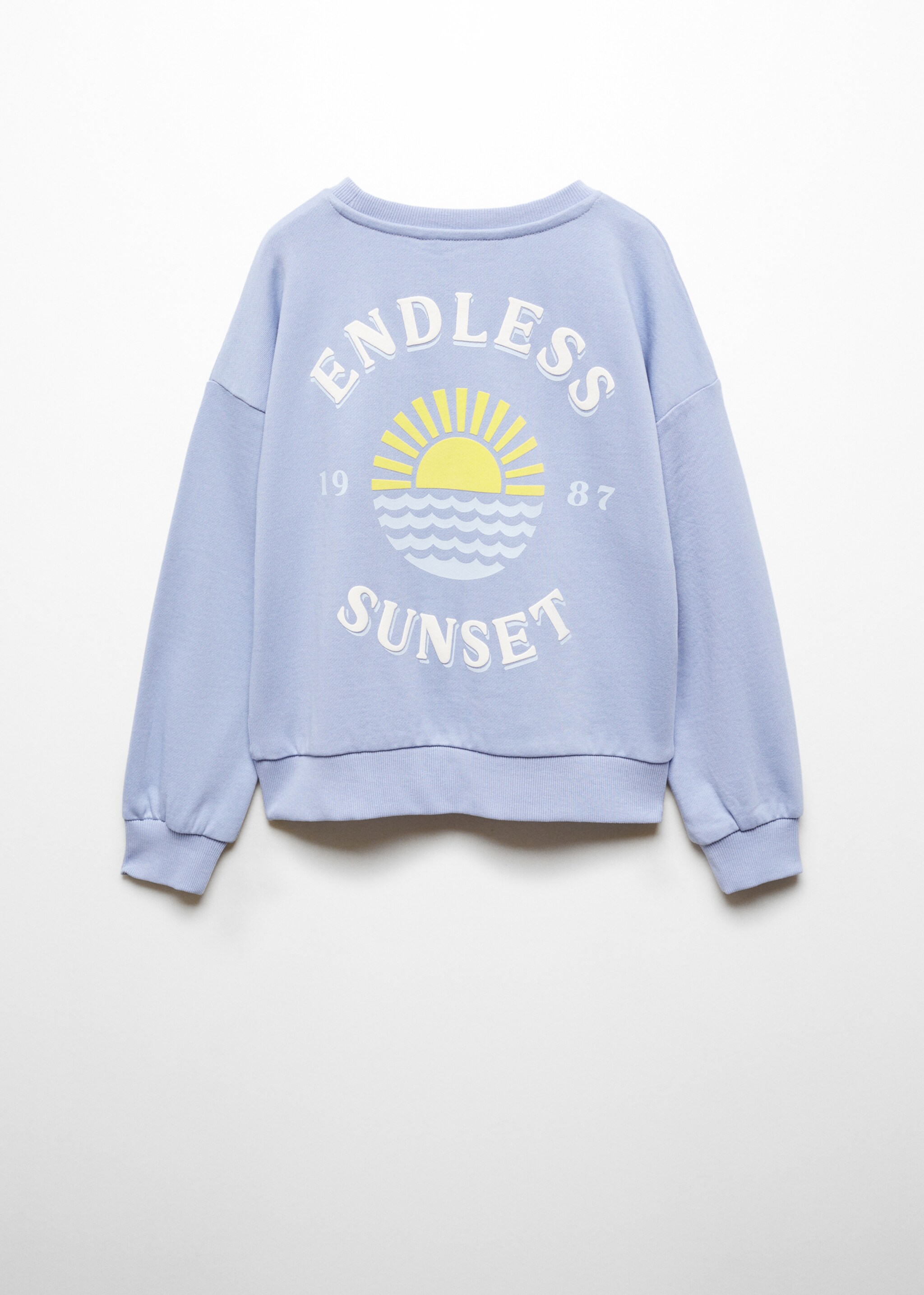 Sweatshirt met bedrukte boodschap - Achterkant van het artikel