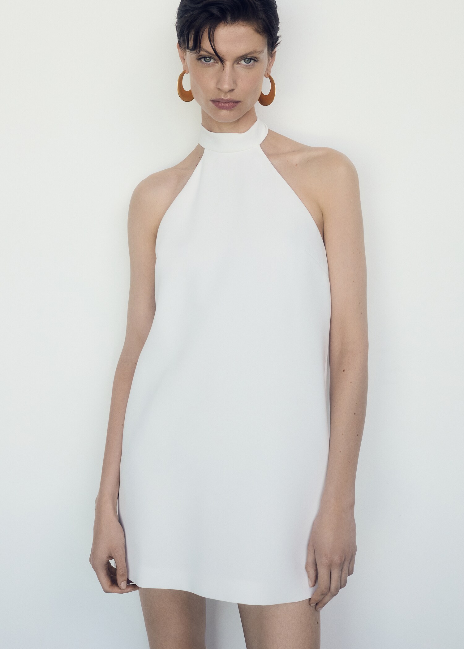 Halter-neck open-back dress - Medium plane