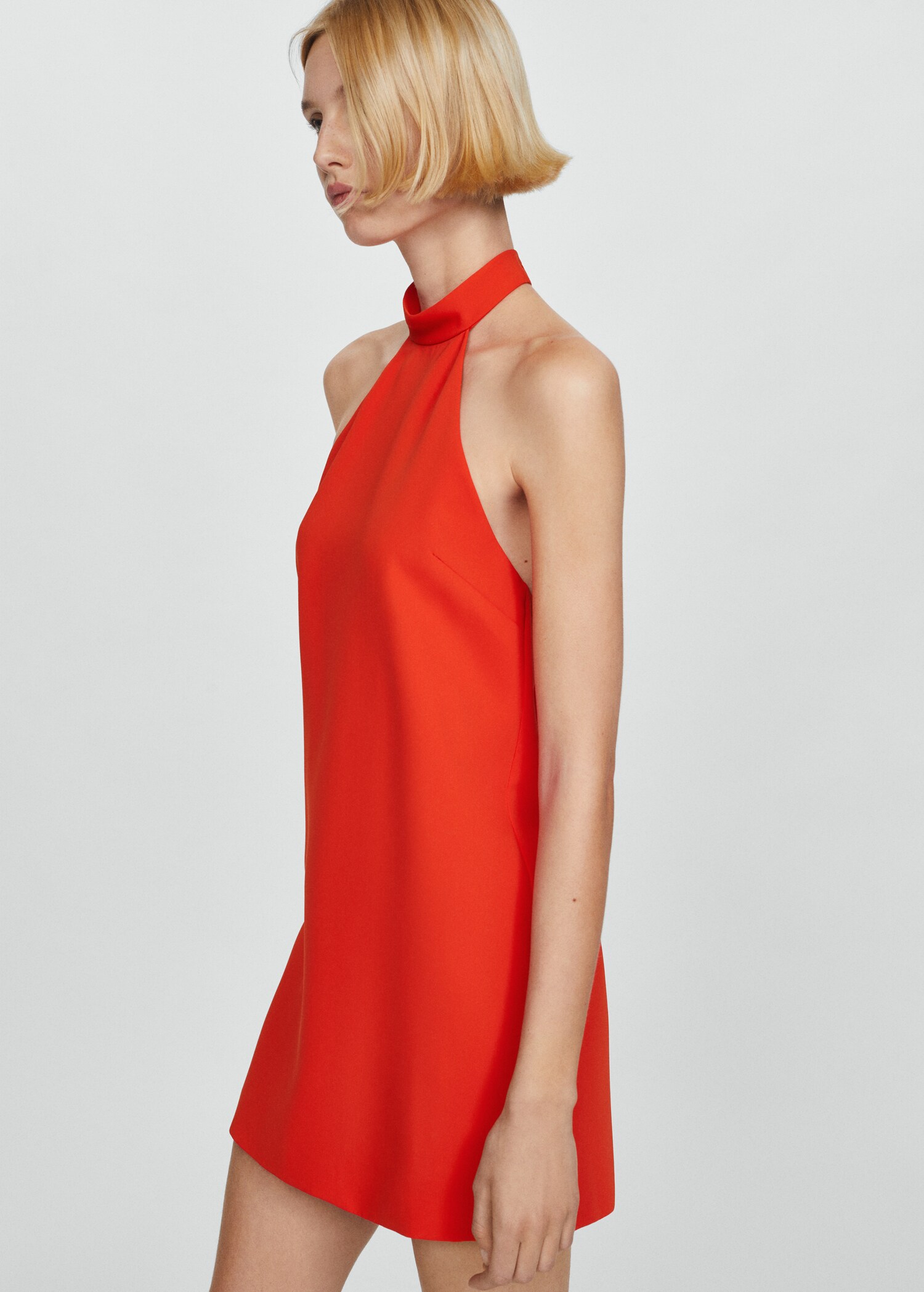 Halter-neck open-back dress - Medium plane