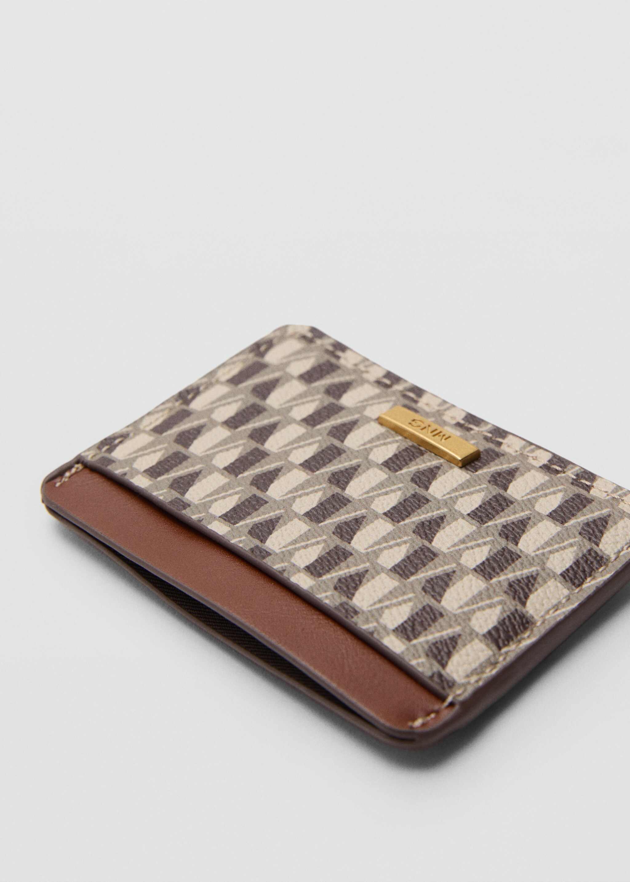 Card holder with printed logo - Details of the article 1, Leather. Ref: 67086344-00.