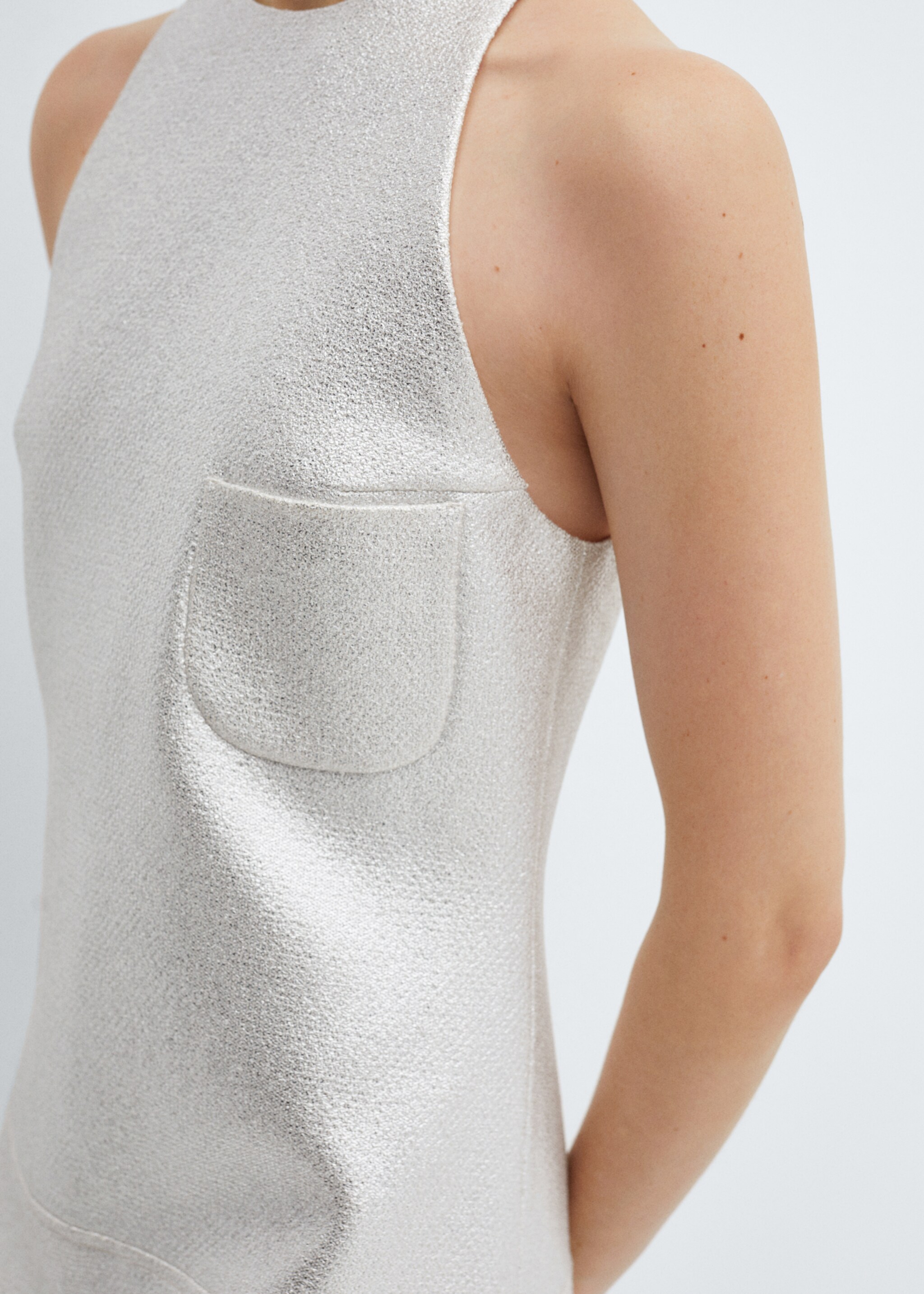 Short foil-effect dress - Details of the article 6