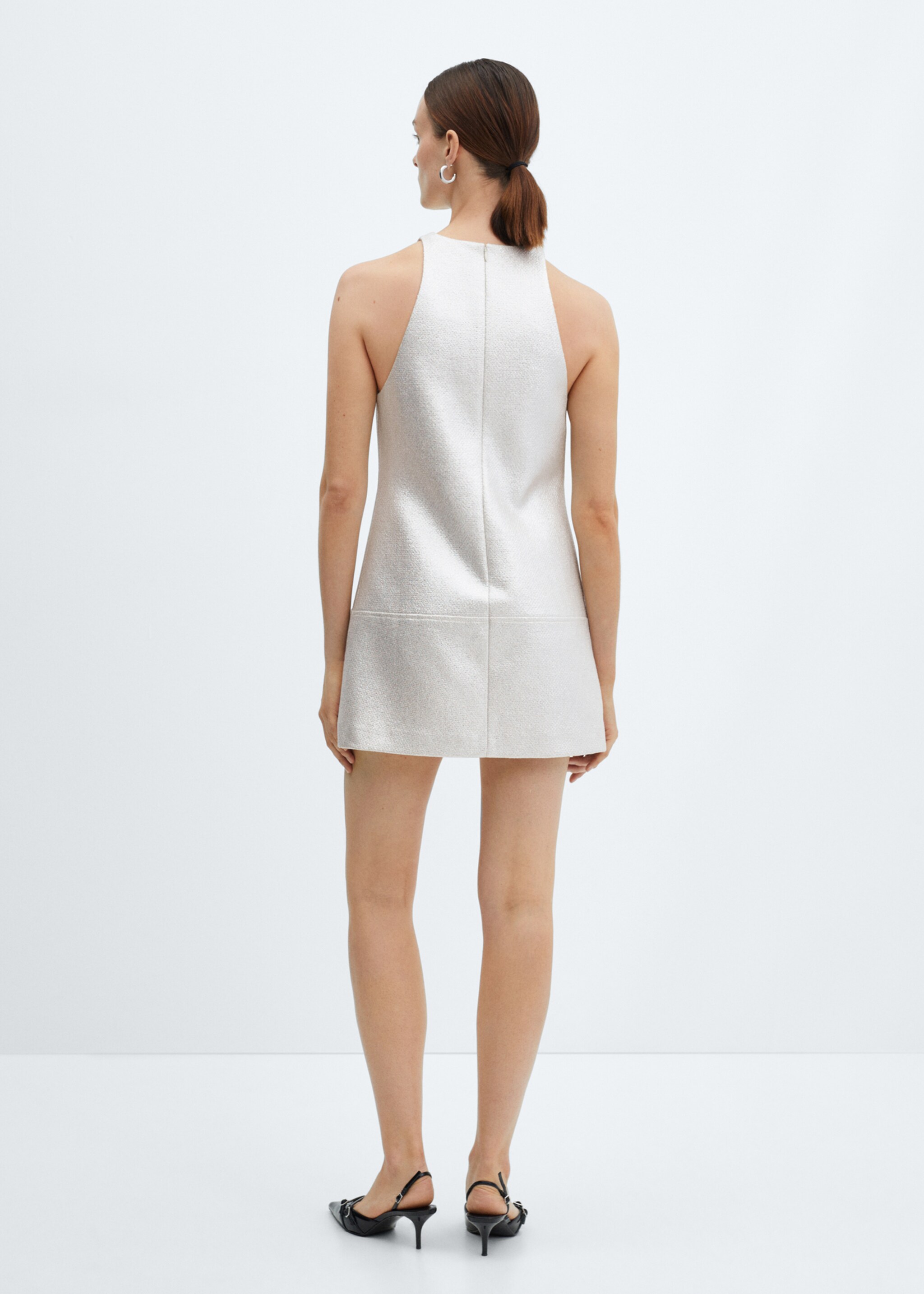 Short foil-effect dress - Reverse of the article