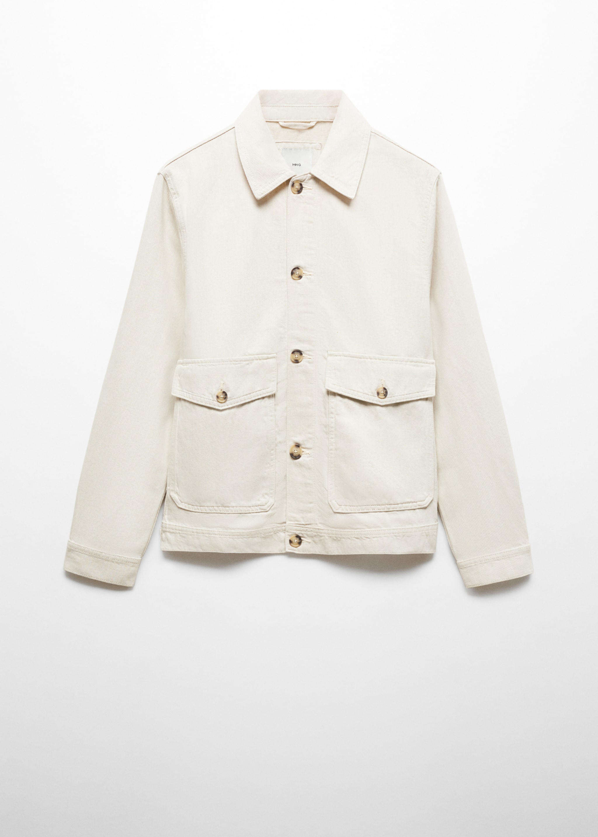 Linen cotton overshirt with pockets - Article without model