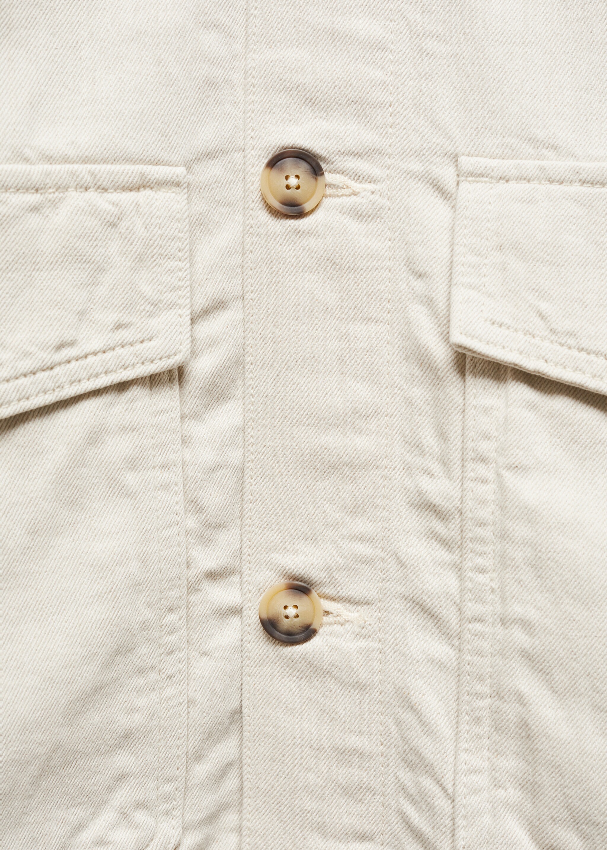 Linen cotton overshirt with pockets - Details of the article 8