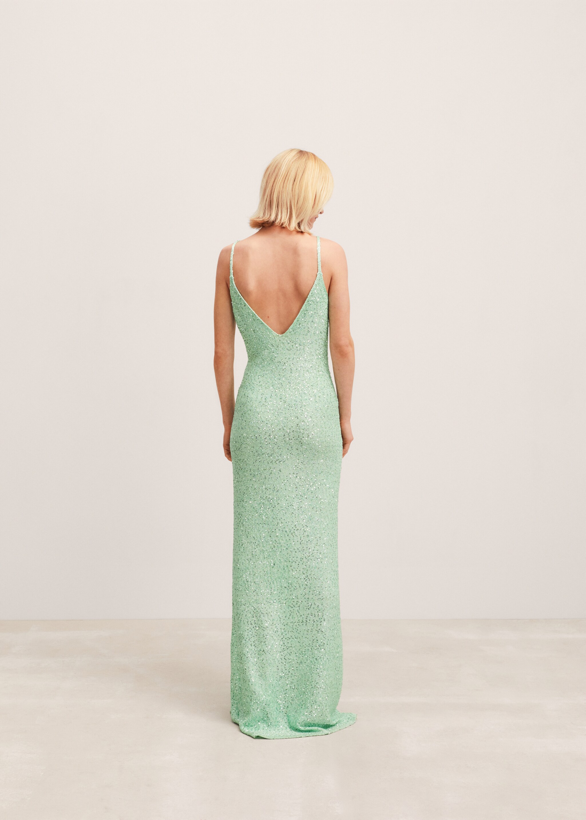 Sequined dress with flower detail - Reverse of the article