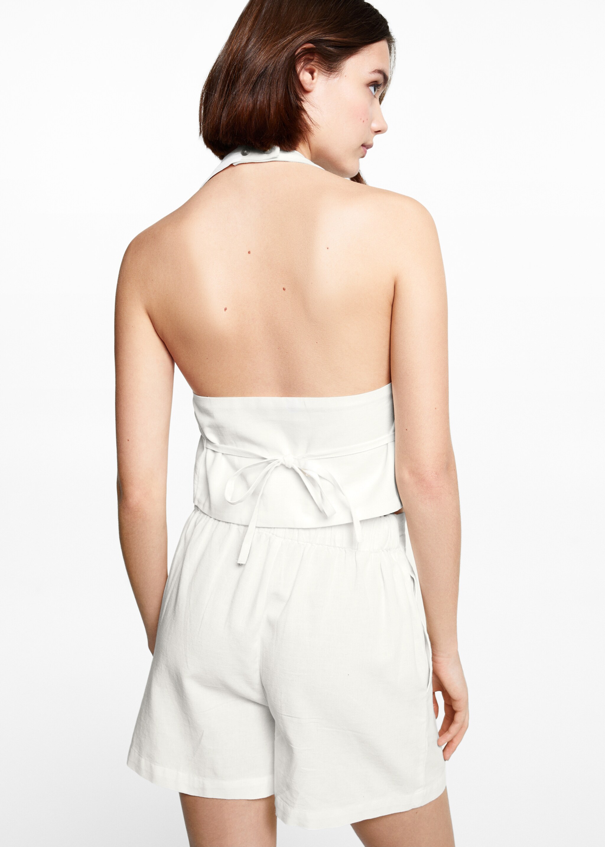 Chaleco halter lino - Reverso del artículo