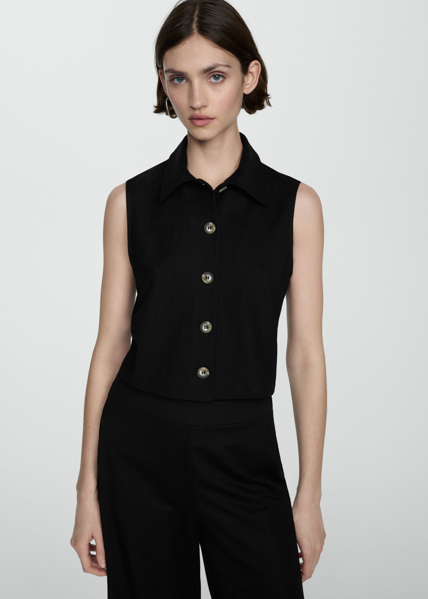 Shirt-collar waistcoat - Medium plane