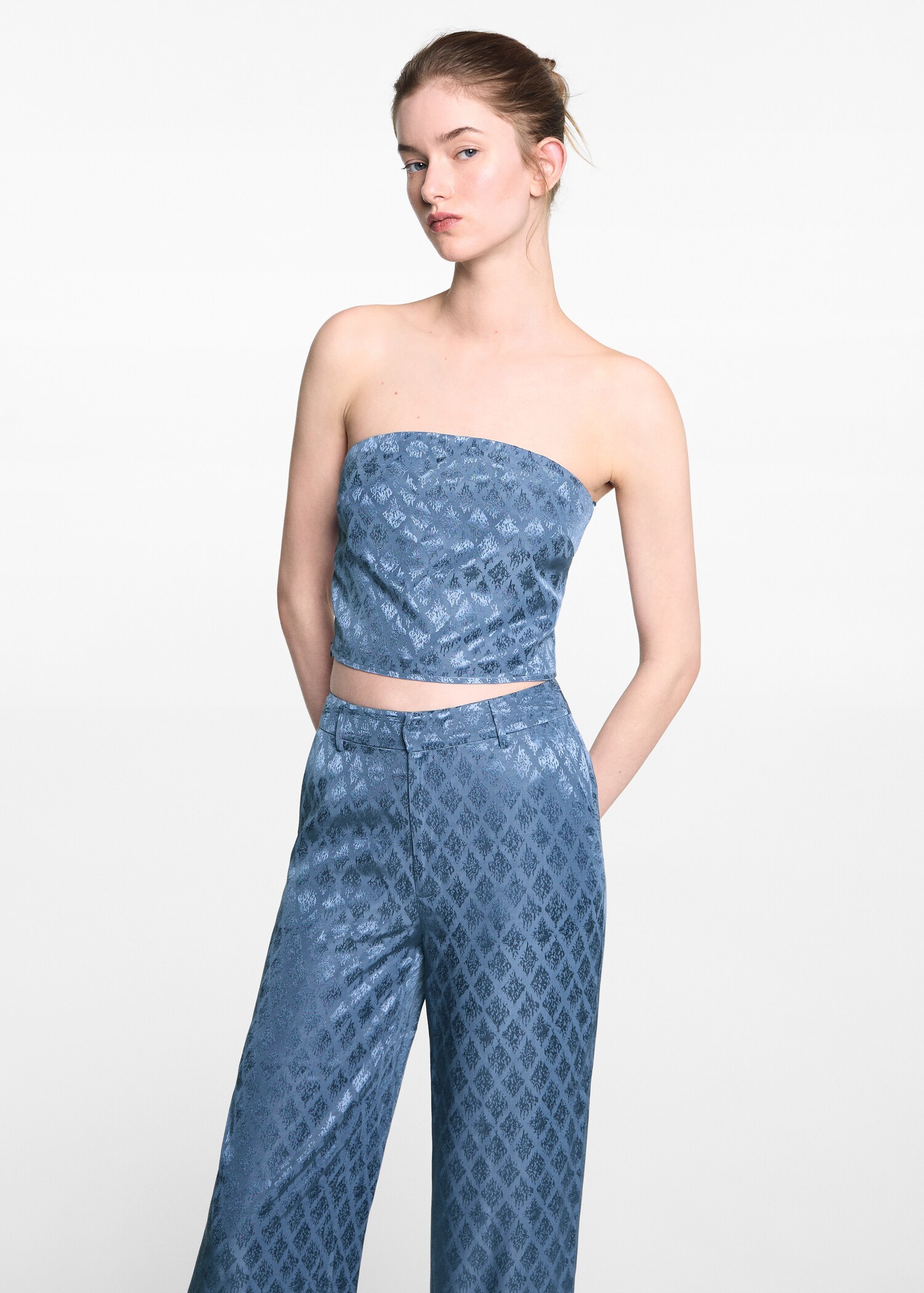 Pantalon satiné imprimé - Détail de l'article 1