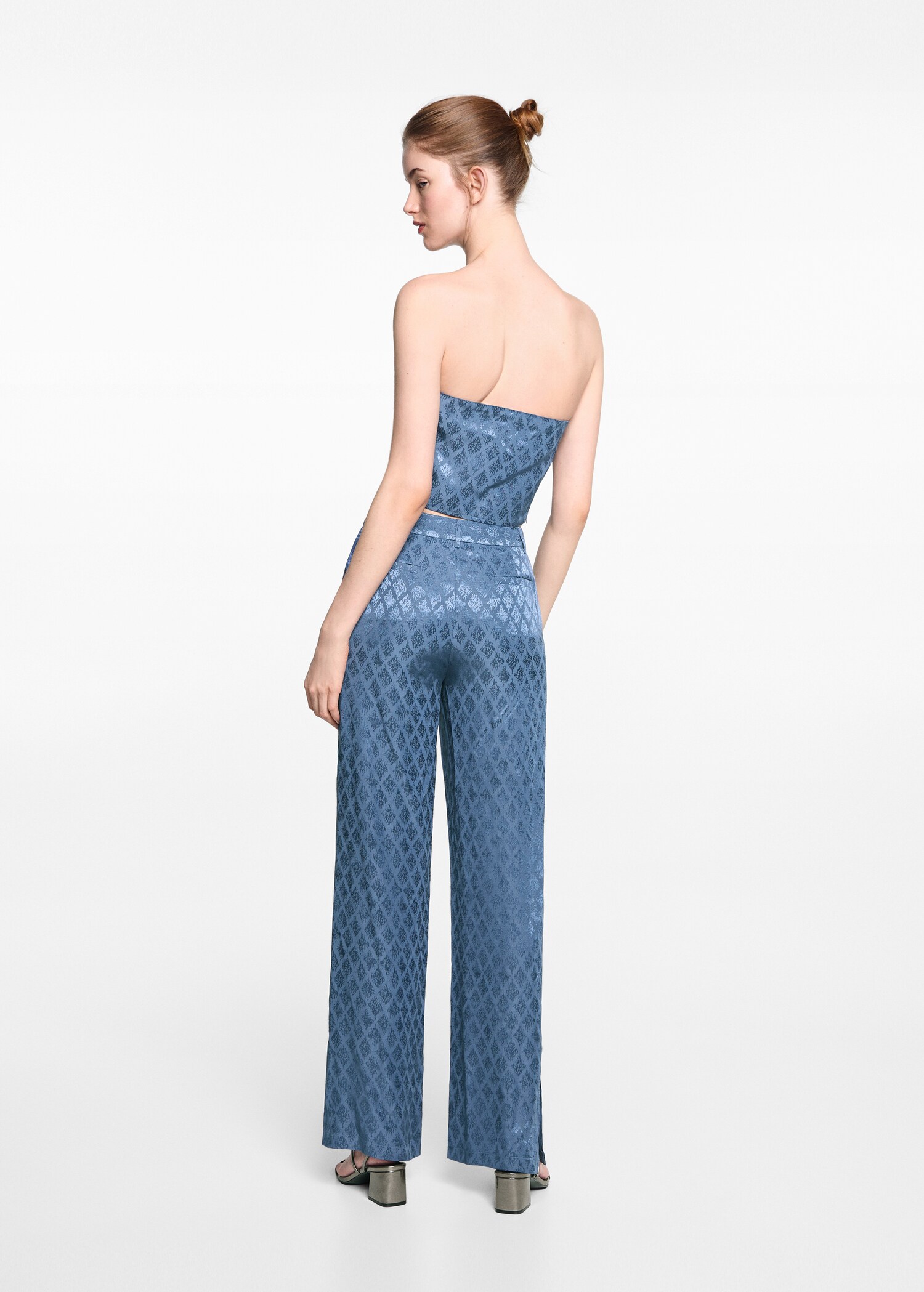Pantalon satiné imprimé - Verso de l’article