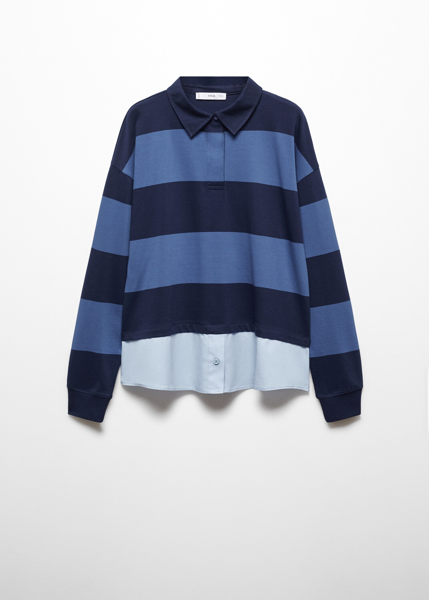 Striped combined polo shirt - Article without model
