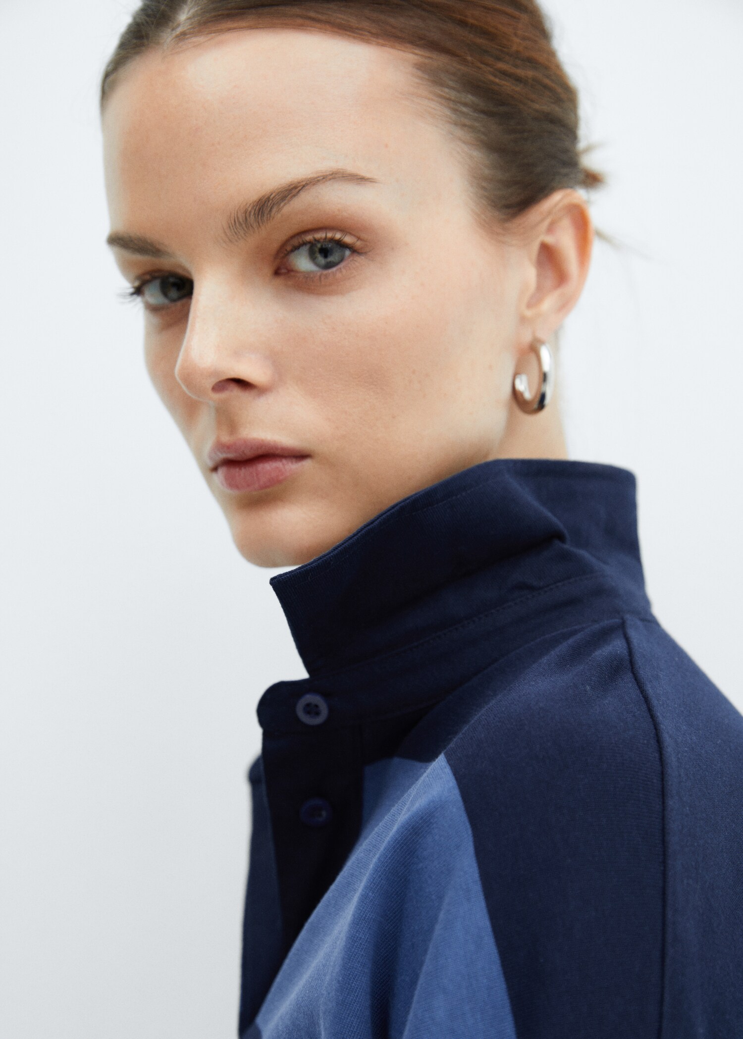Striped combined polo shirt - Details of the article 1