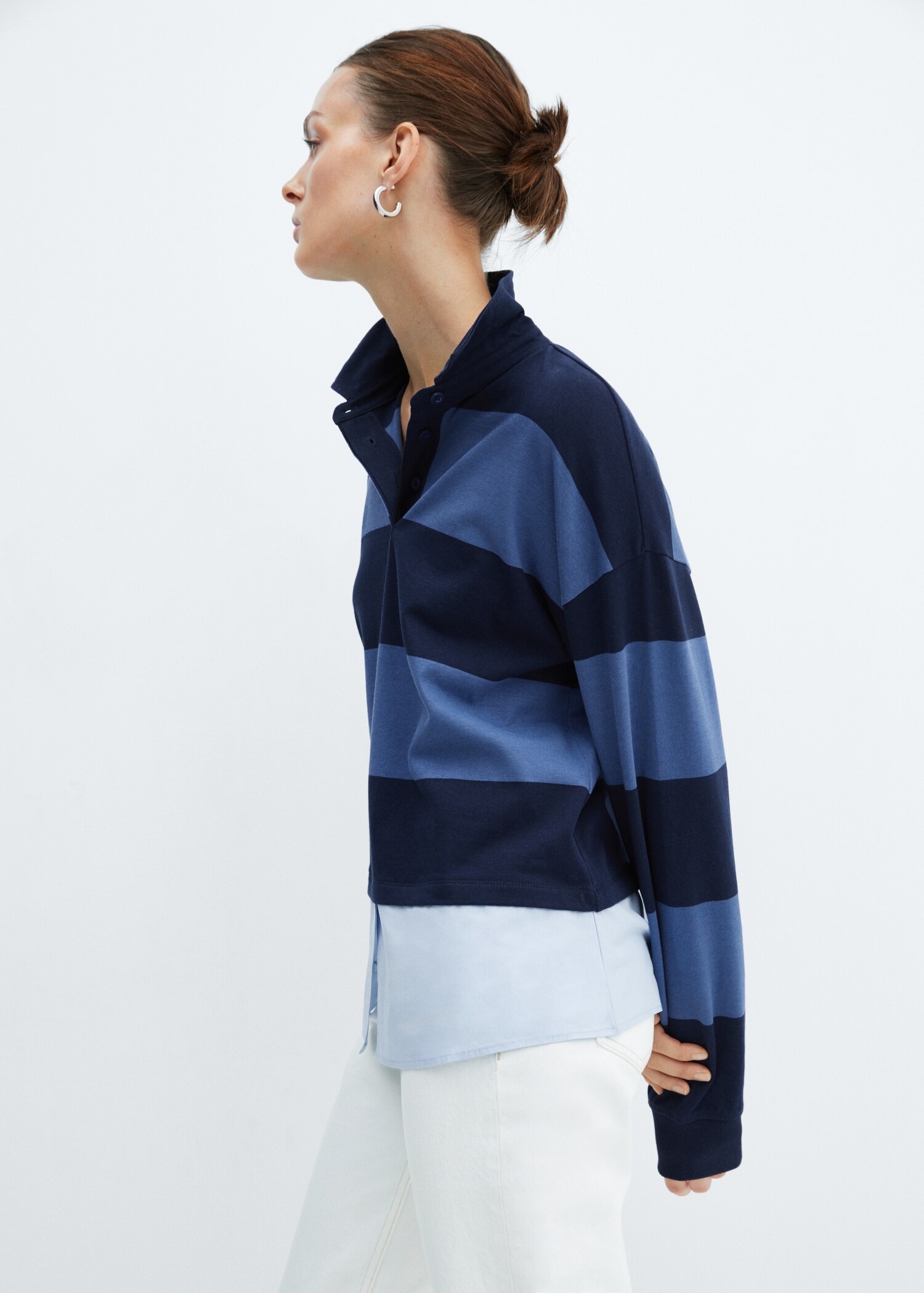 Striped combined polo shirt - Details of the article 6